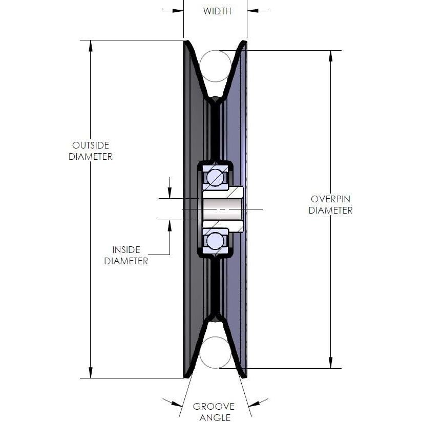 Polea de transmisión V-Groove Terre Products 2" diámetro