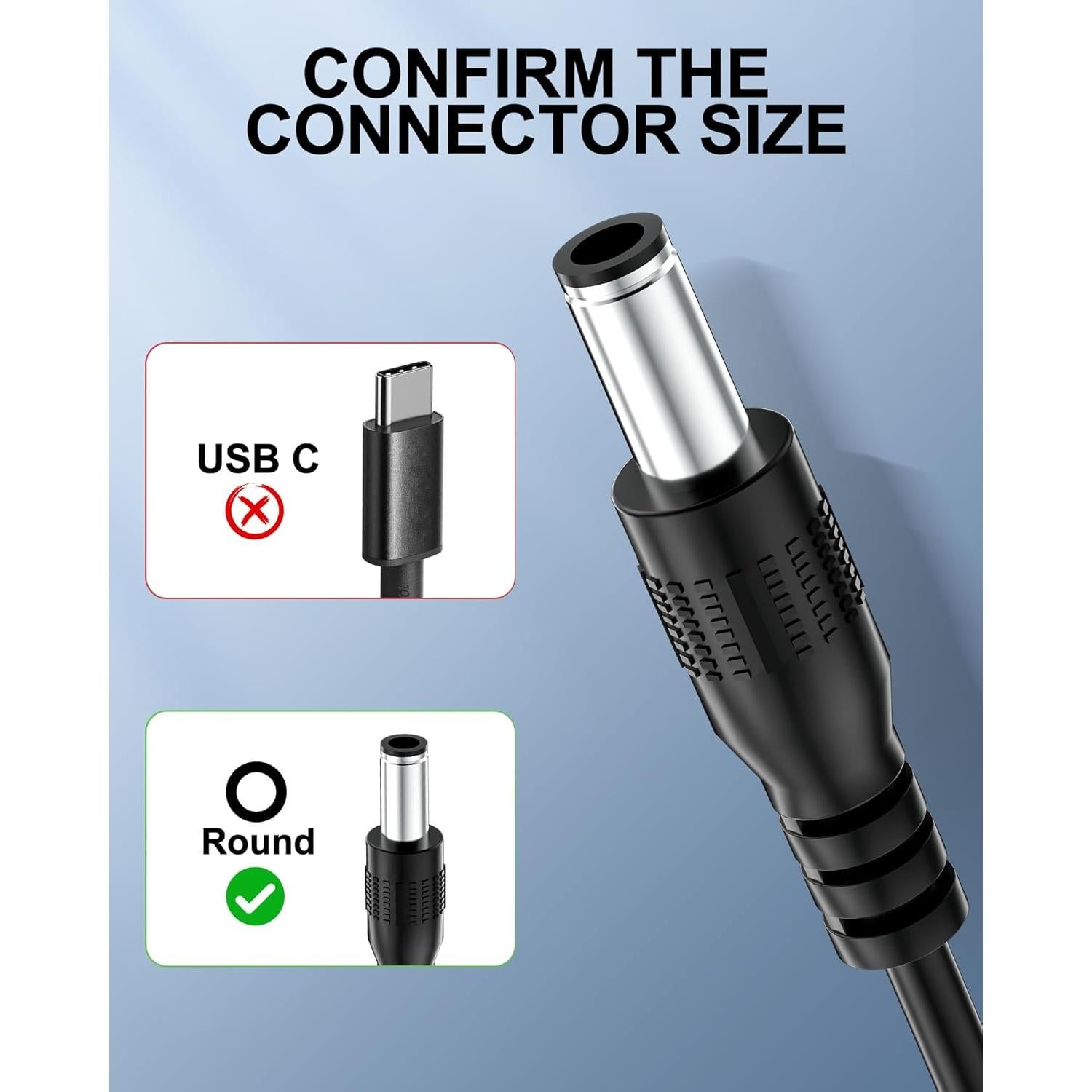 Cable de Alimentación 9V WUKUR para Tocadiscos Crosley 1.8M