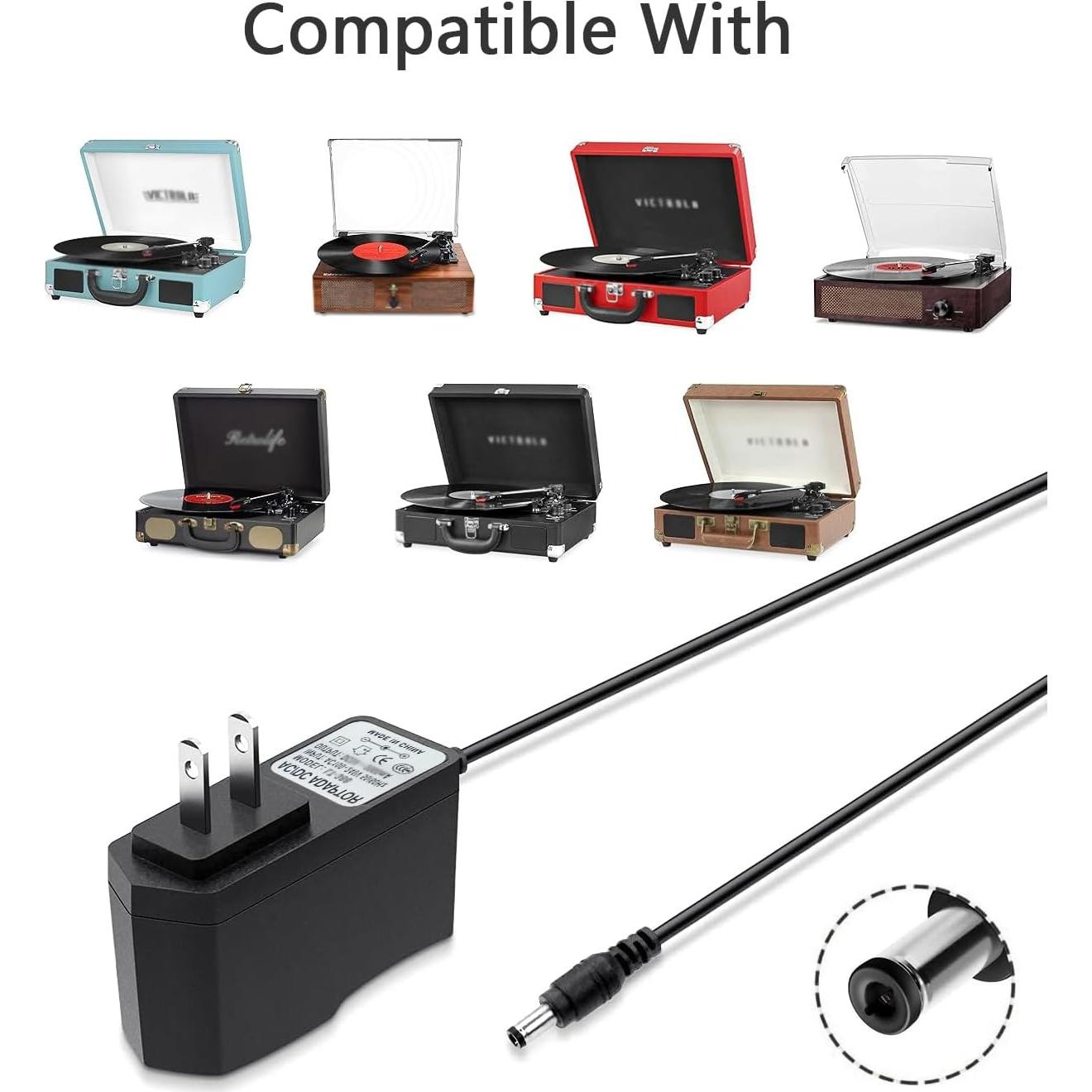 Cable de Alimentación 5V para Tocadiscos Victrola VSC-550BT