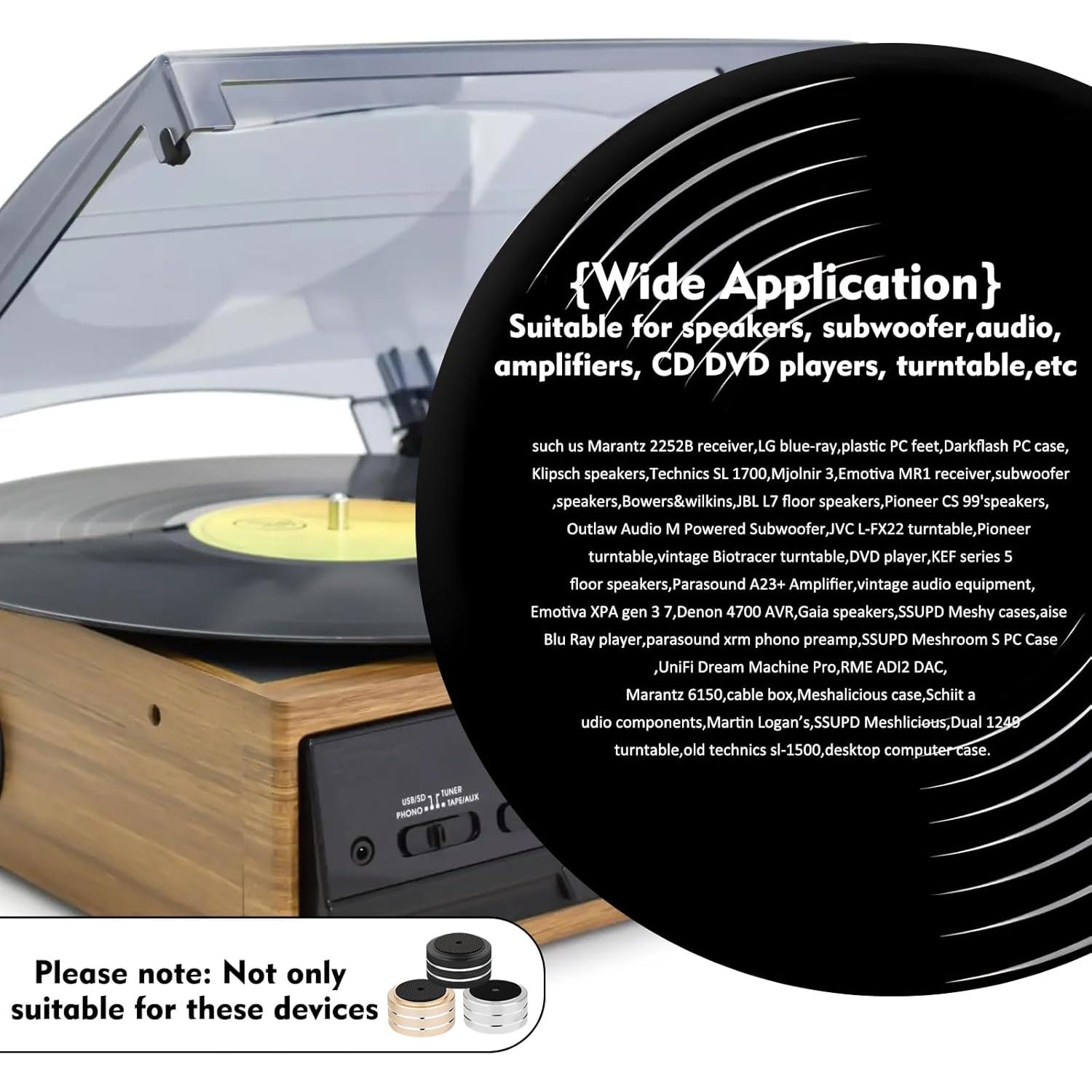 Pies de Aislamiento de Aluminio Monosaudio 40x20mm 4Pcs