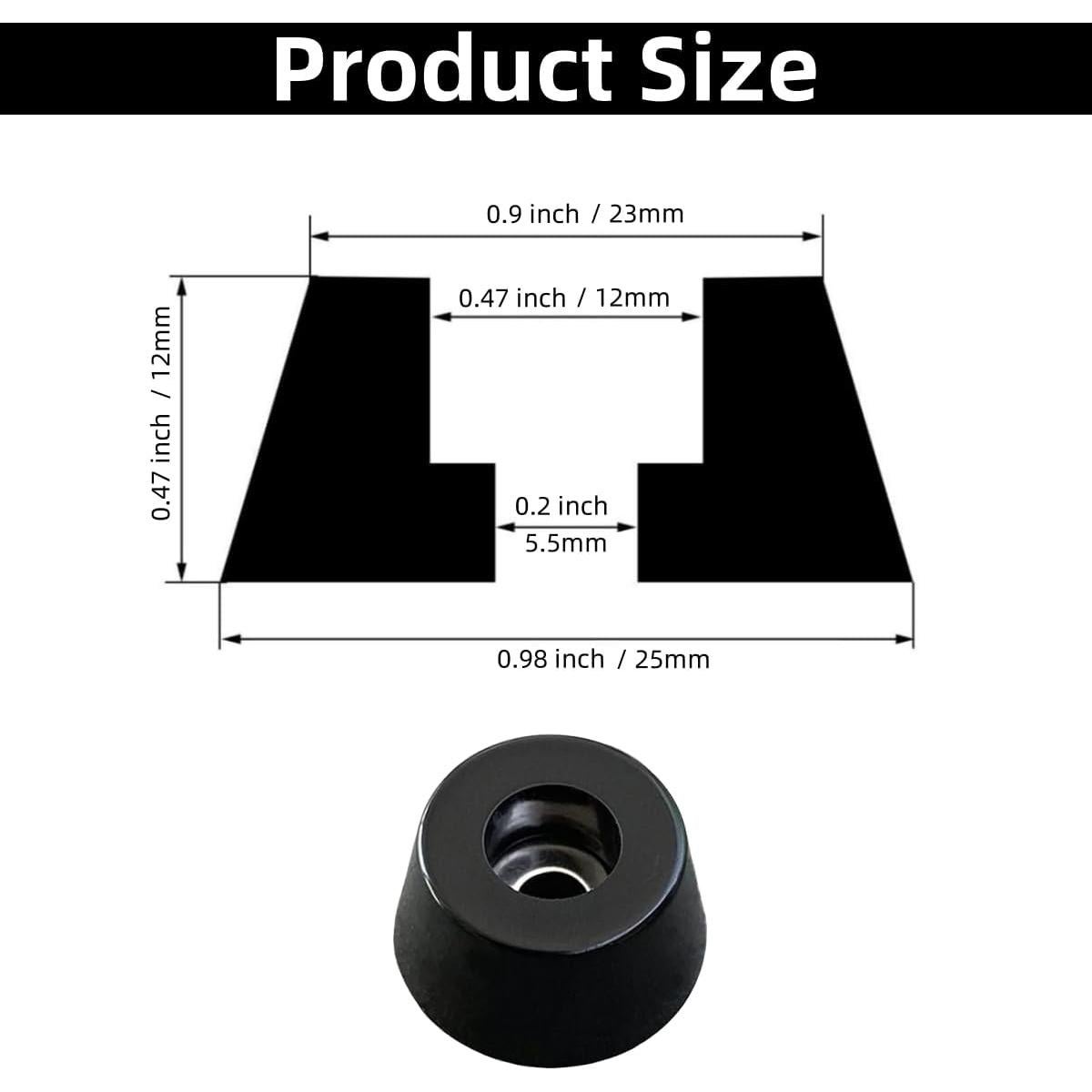 Pies de goma Funayama para altavoces y muebles - 4 piezas