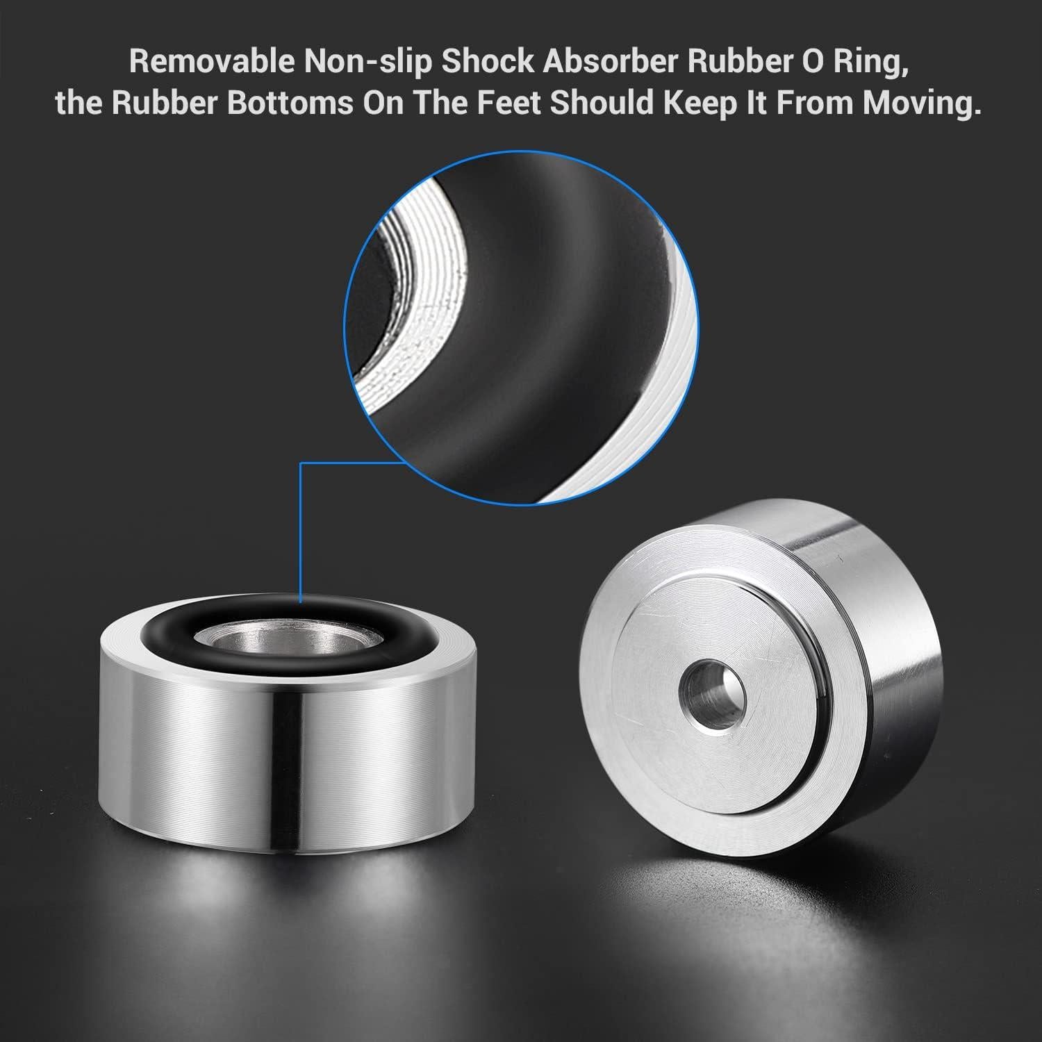 Pies de Aislamiento Facmogu para Altavoces - Aluminio 4 Piezas