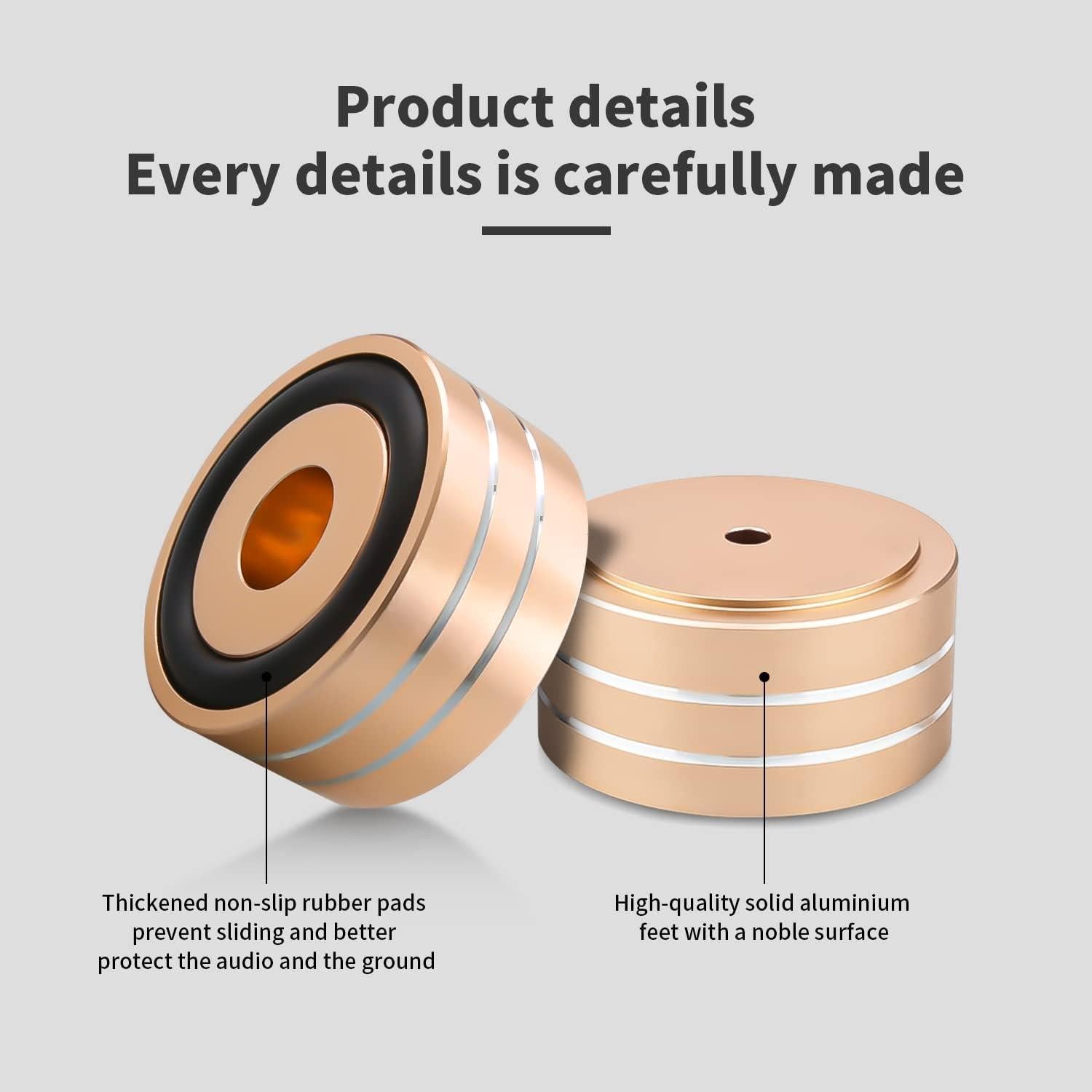 Almohadillas de Aislamiento Audiocrast 4X de Aluminio 40mm