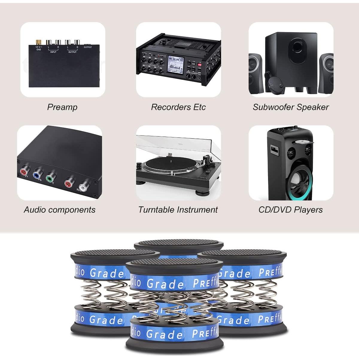 Pies de Aislamiento de Aluminio Preffair SP4942 para Altavoces