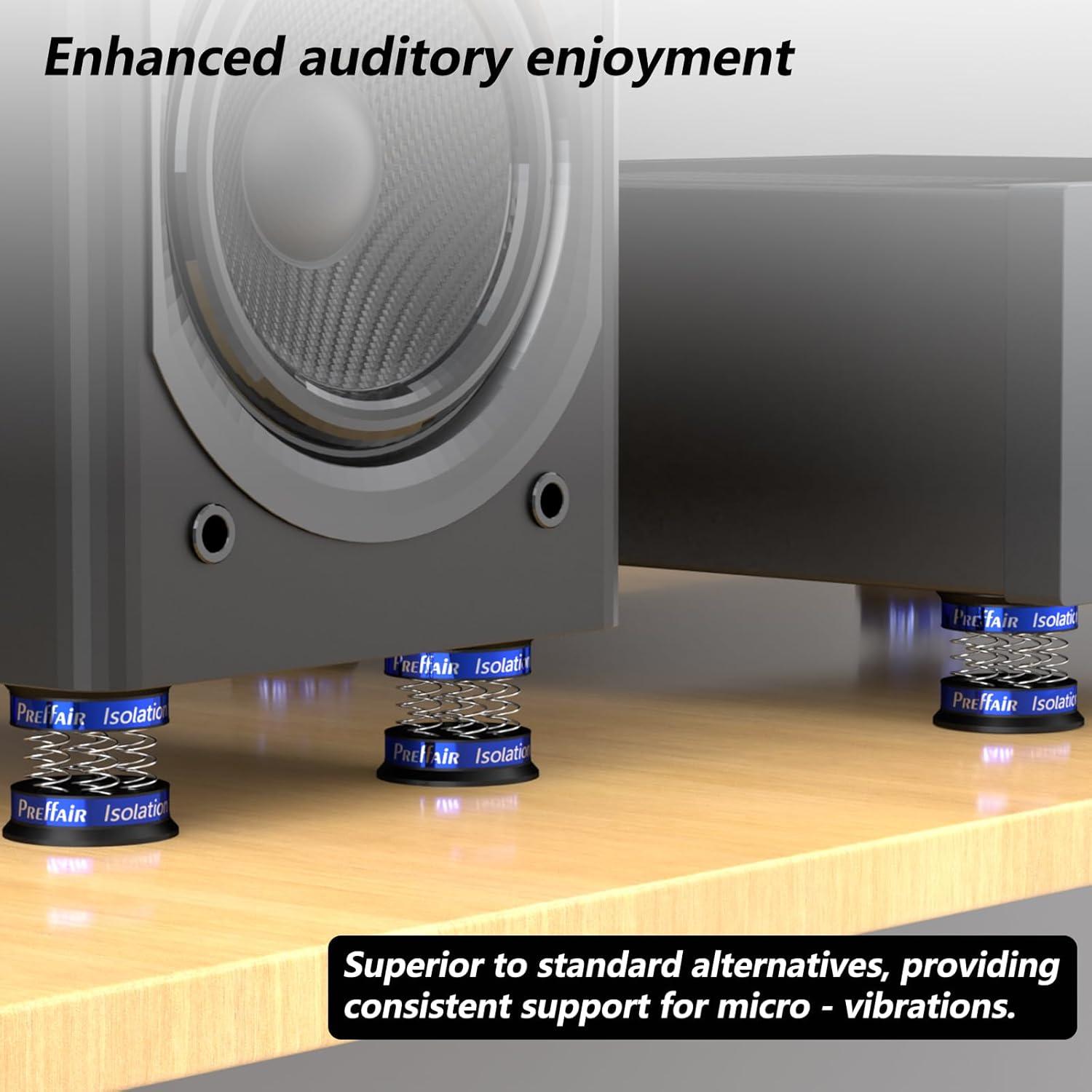Pies de Aislamiento de Aluminio Preffair SP4942 para Altavoces