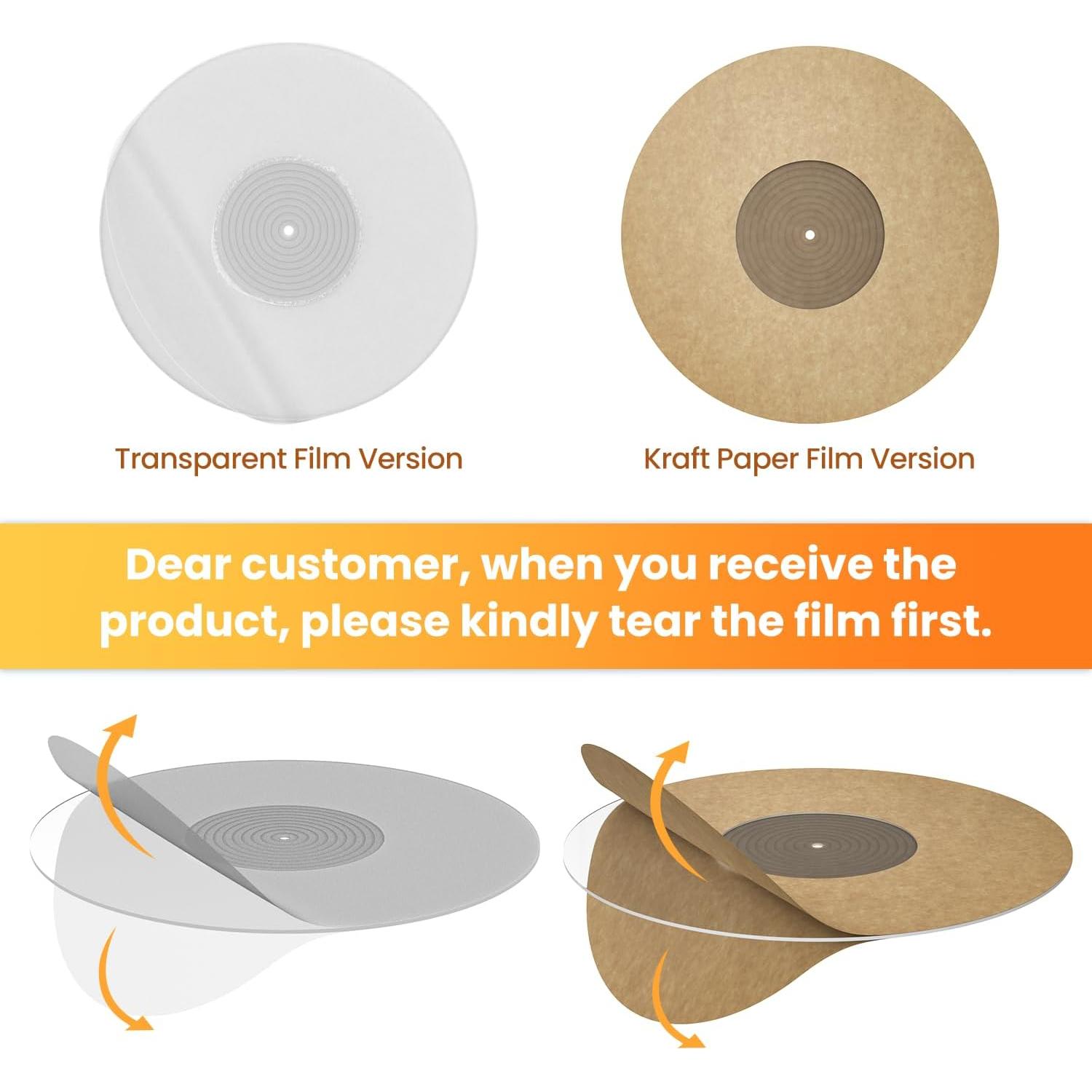 Alfombrilla de Tocadiscos Acrílica 12" Antiestática - Clara