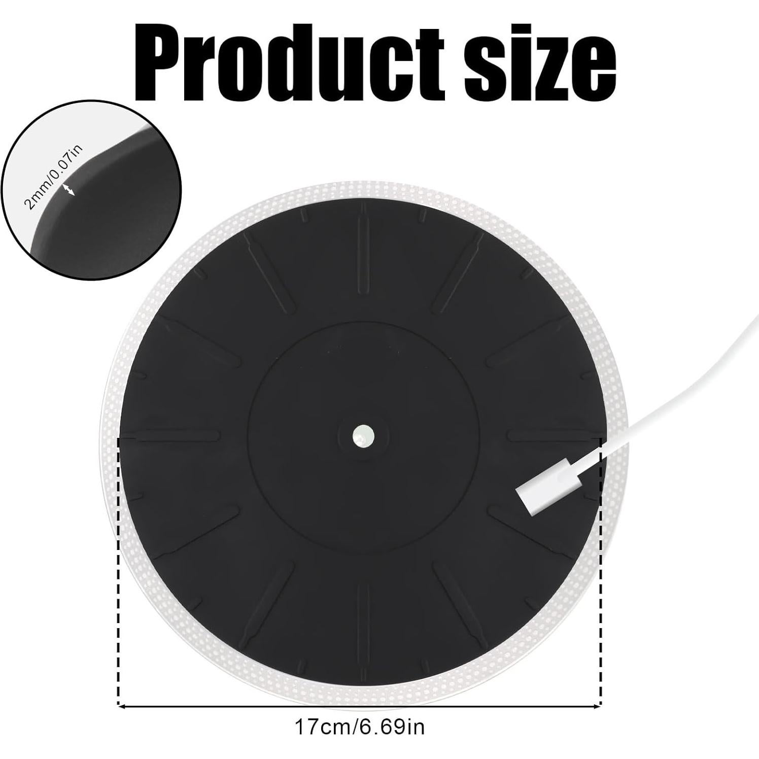 Alfombrilla de Silicona para Tocadiscos NQEUEPN 17cm Antiestática