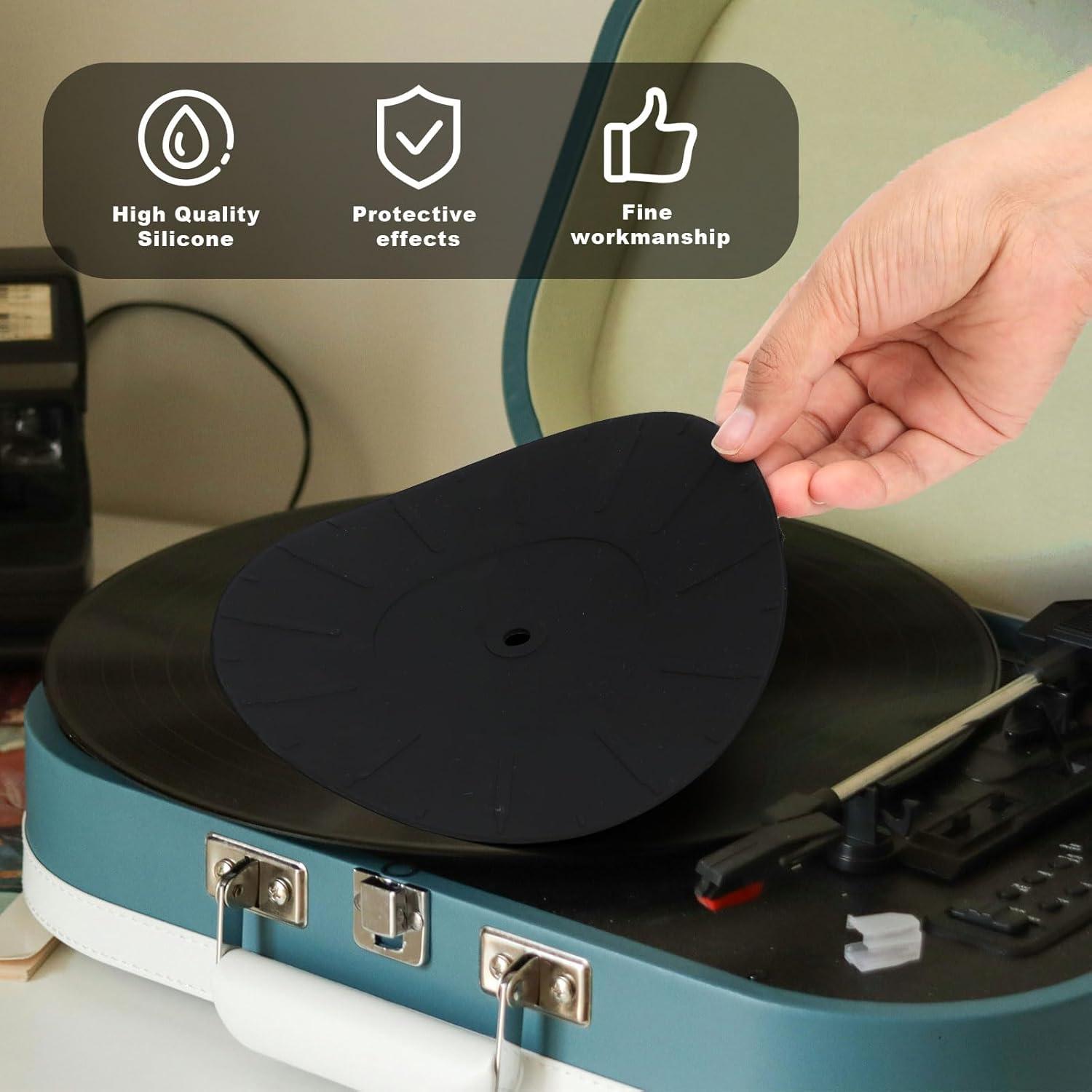 Alfombrilla de Silicona para Tocadiscos NQEUEPN 17cm Antiestática