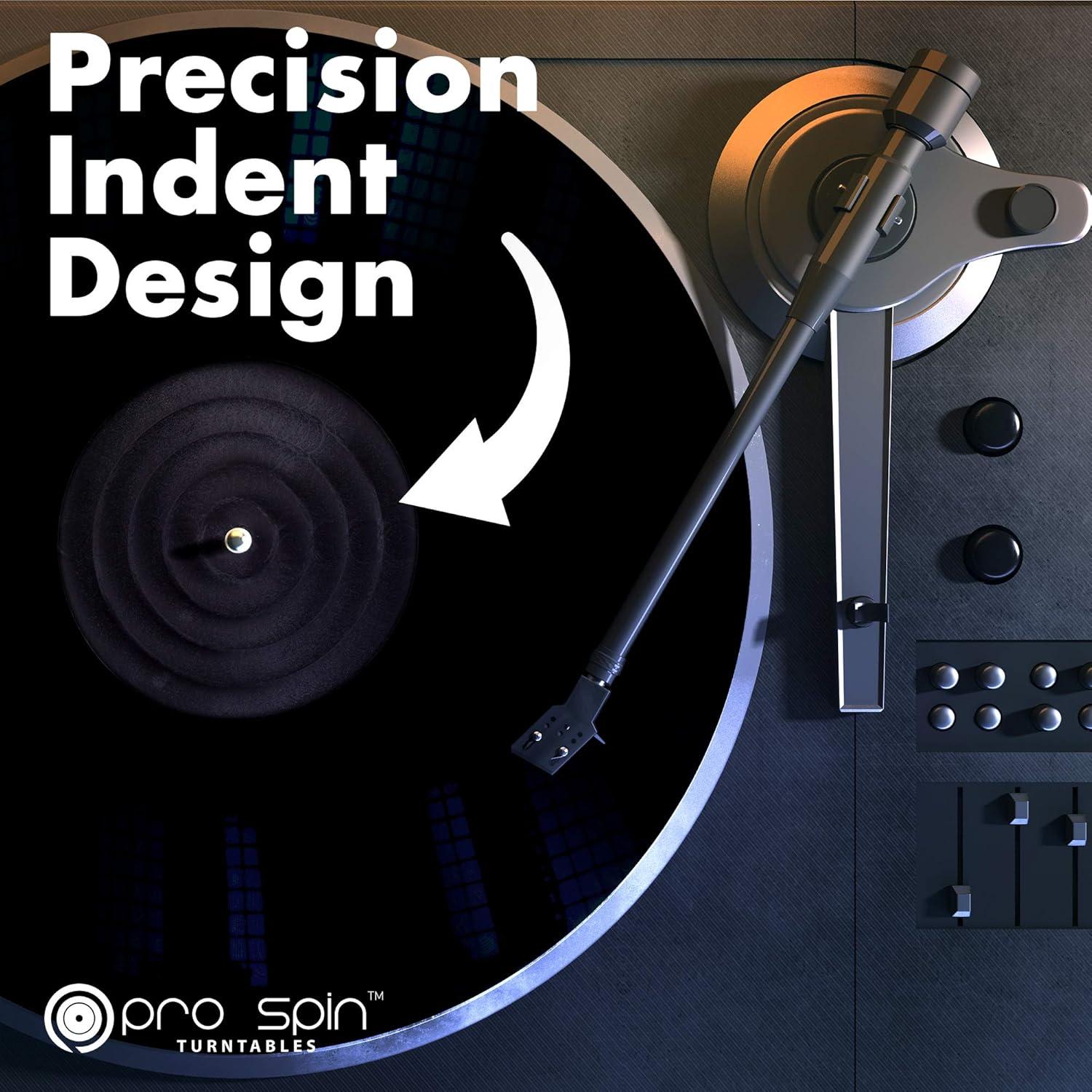 Alfombrilla para Tocadiscos PRO SPIN Acrílico Negro 30 cm Antideslizante