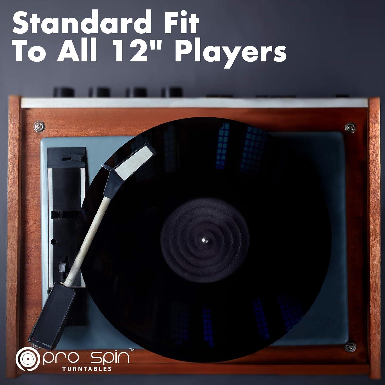 Alfombrilla para Tocadiscos PRO SPIN Acrílico Negro 30 cm Antideslizante