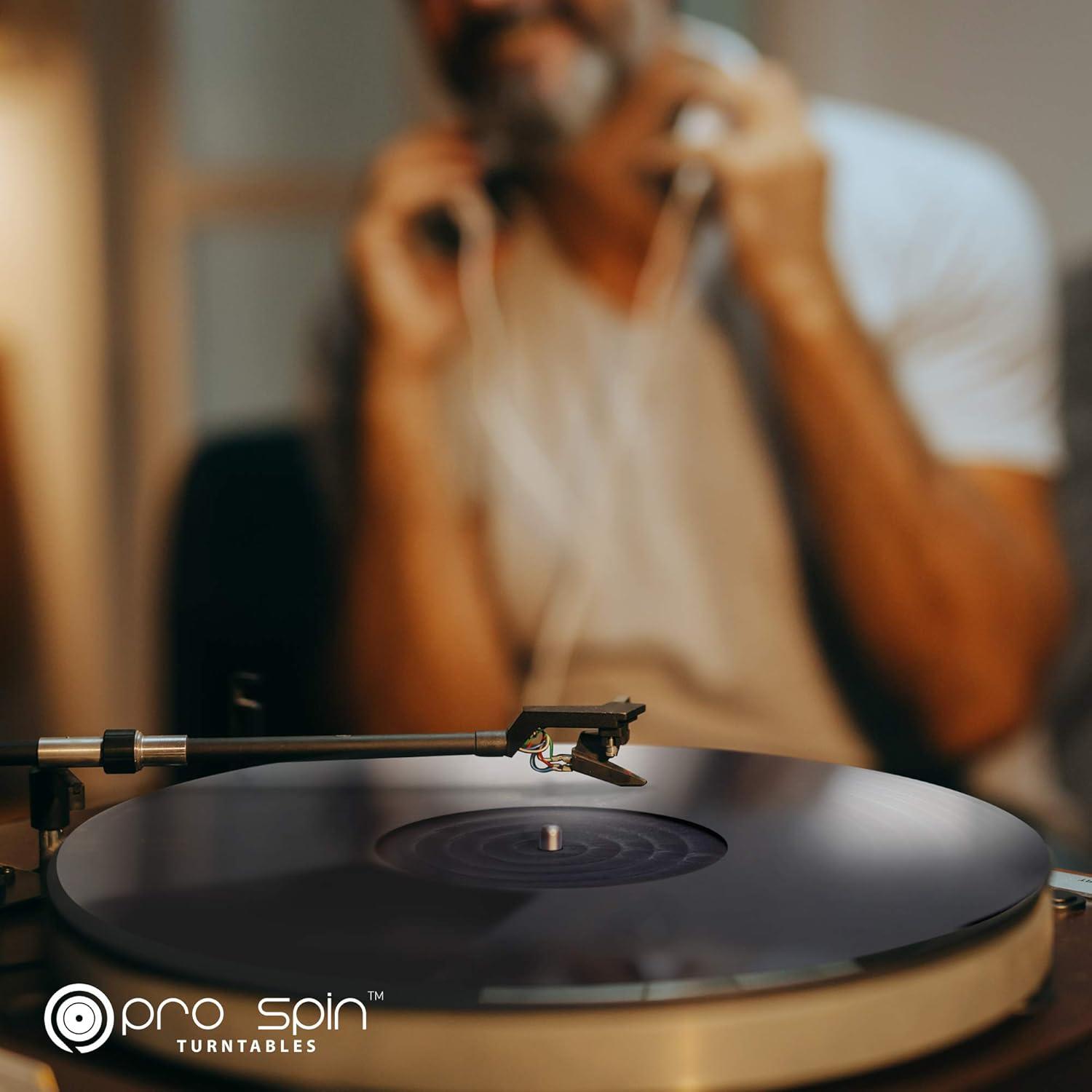 Alfombrilla para Tocadiscos PRO SPIN Acrílico Negro 30 cm Antideslizante