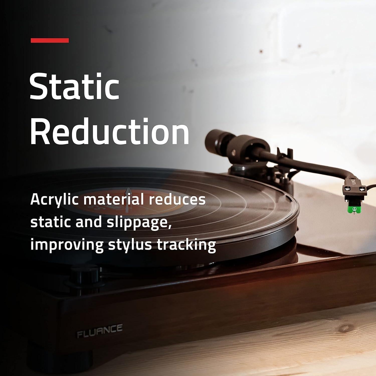 Alfombrilla de Acrílico Fluance PM50 para Tocadiscos 12"