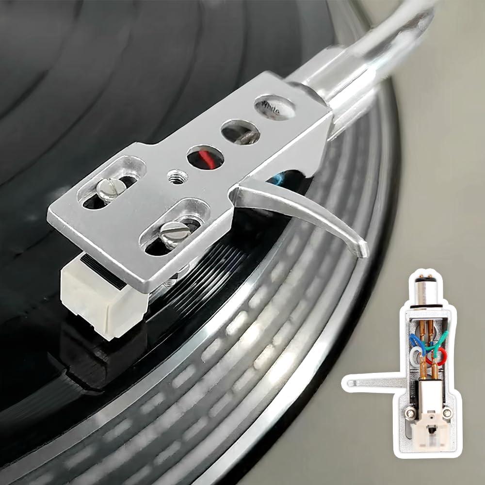 Soporte de Cabezal Plateado Stanton con Cartucho AT3600 y Estiló Conical