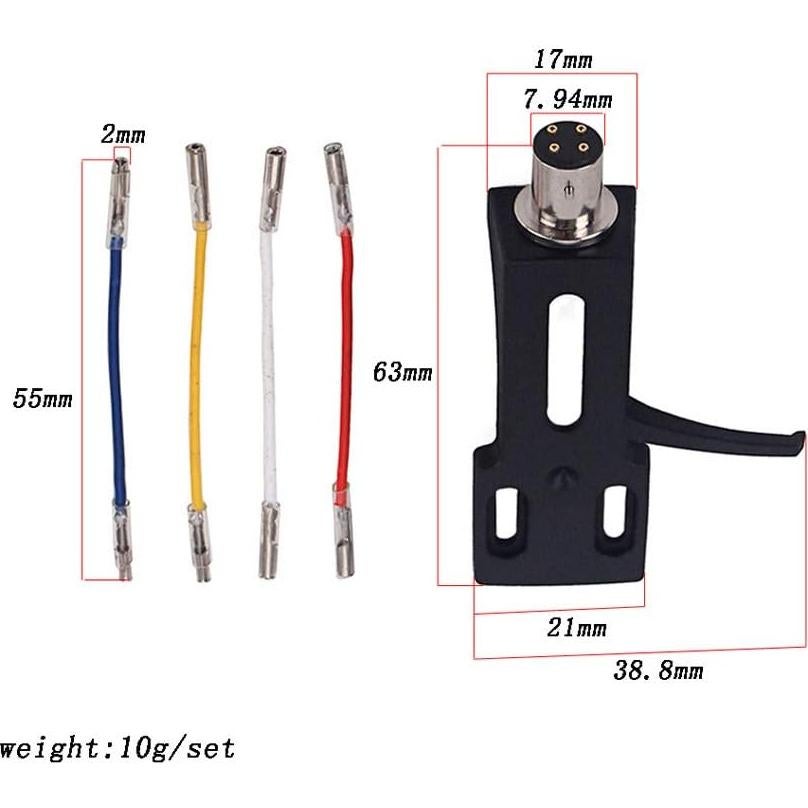 Soporte de Cabezal de Tocadiscos Alnicov Universal con 4 Cables