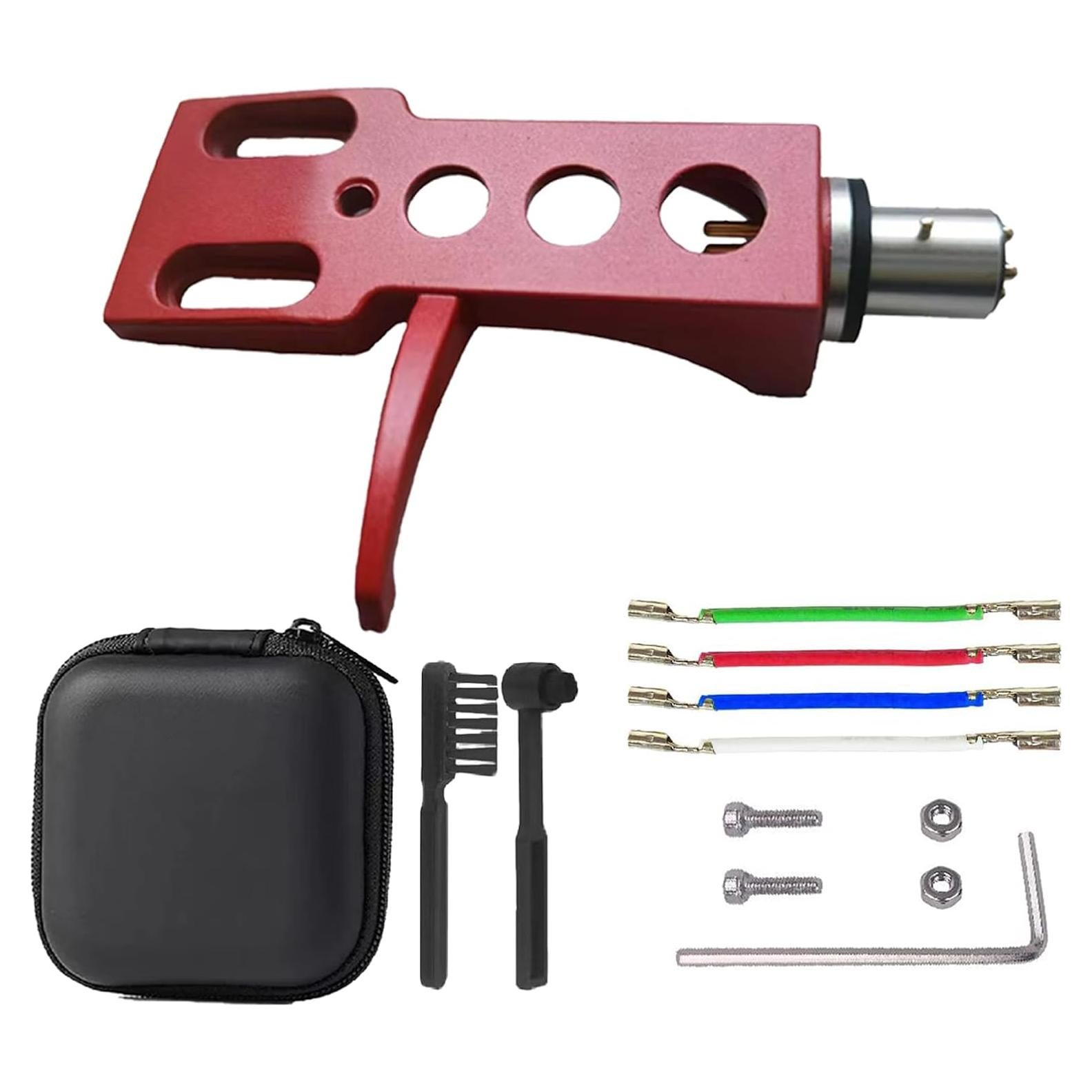 Kit de Accesorios para Tocadiscos Universal Headshell Rojo