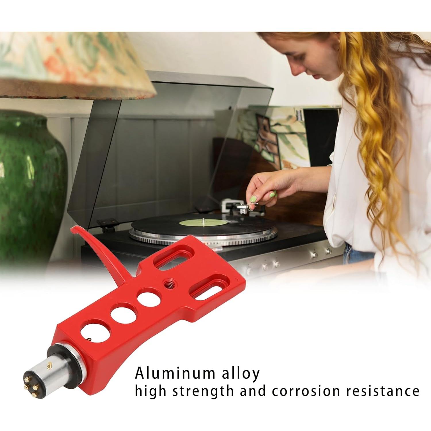 Kit de Accesorios para Tocadiscos Universal Headshell Rojo