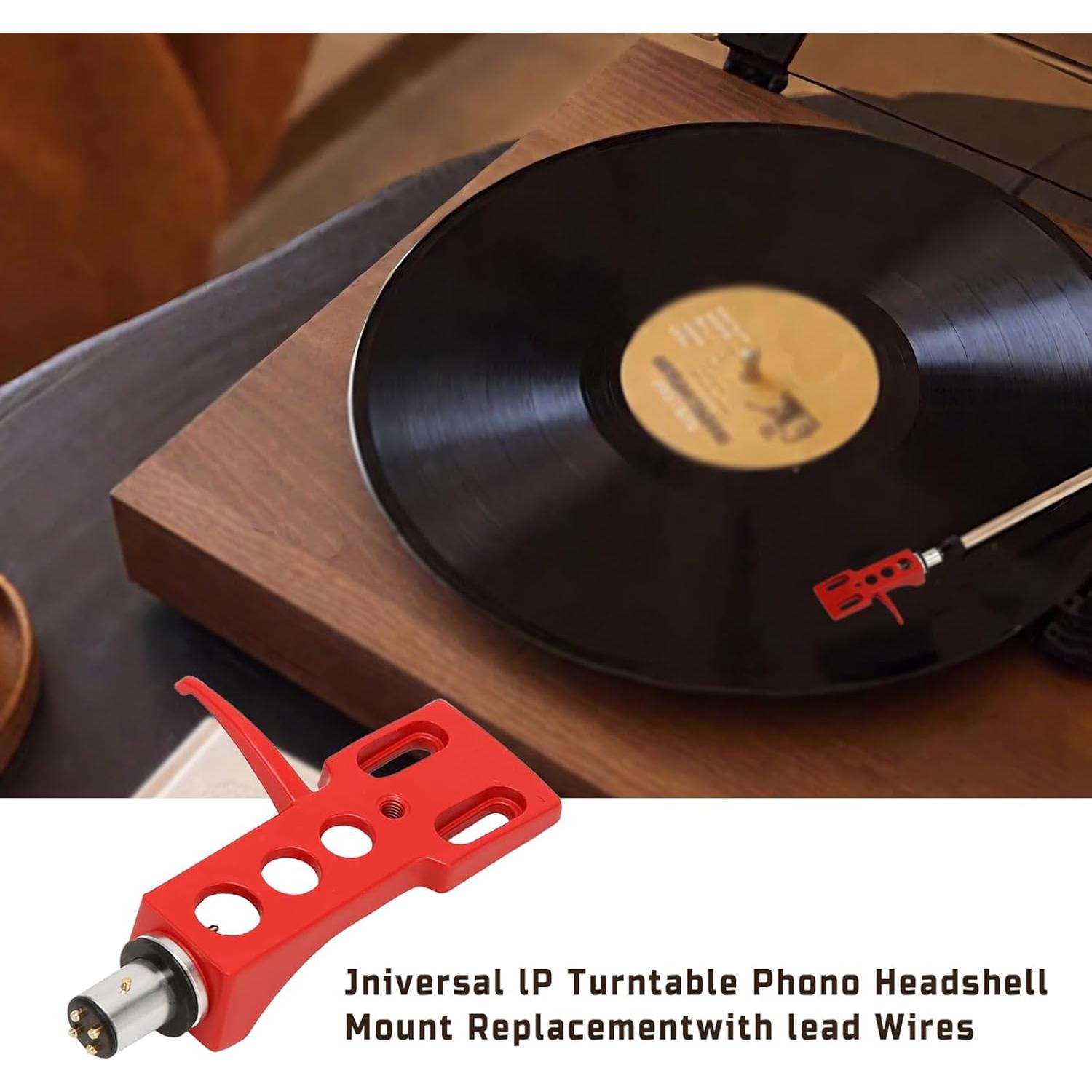 Kit de Accesorios para Tocadiscos Universal Headshell Rojo