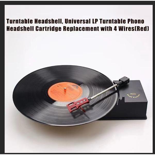 Kit de Accesorios para Tocadiscos Universal Headshell Rojo