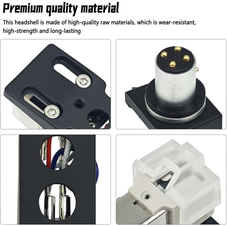 Cabezal de Cartucho de Tornamesa Negro Compatible Pioneer AT-3600L