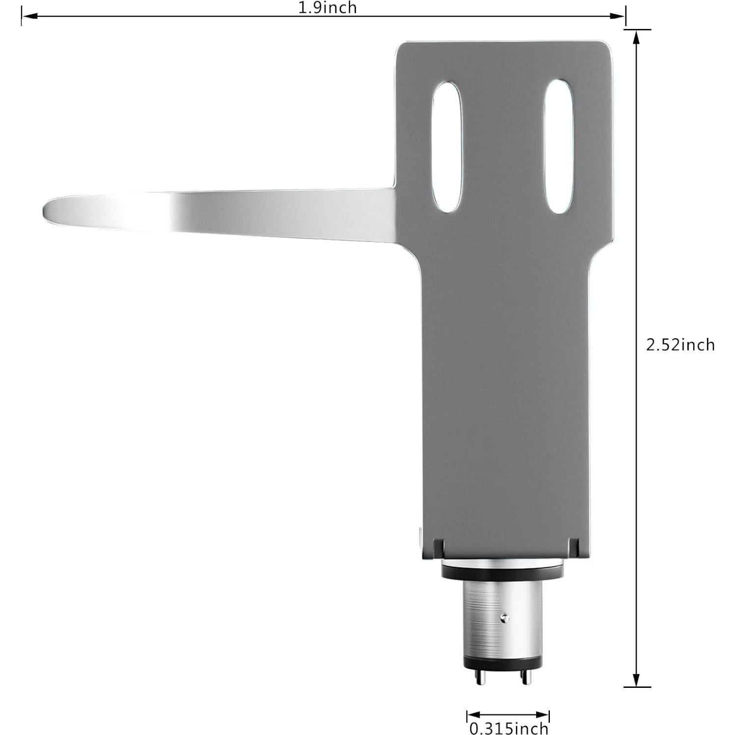 Cabezal de Phono Universal Monosaudio Aluminio Plata con Cables