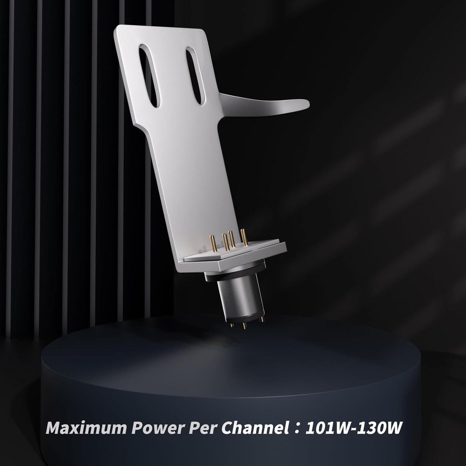 Cabezal de Phono Universal Monosaudio Aluminio Plata con Cables