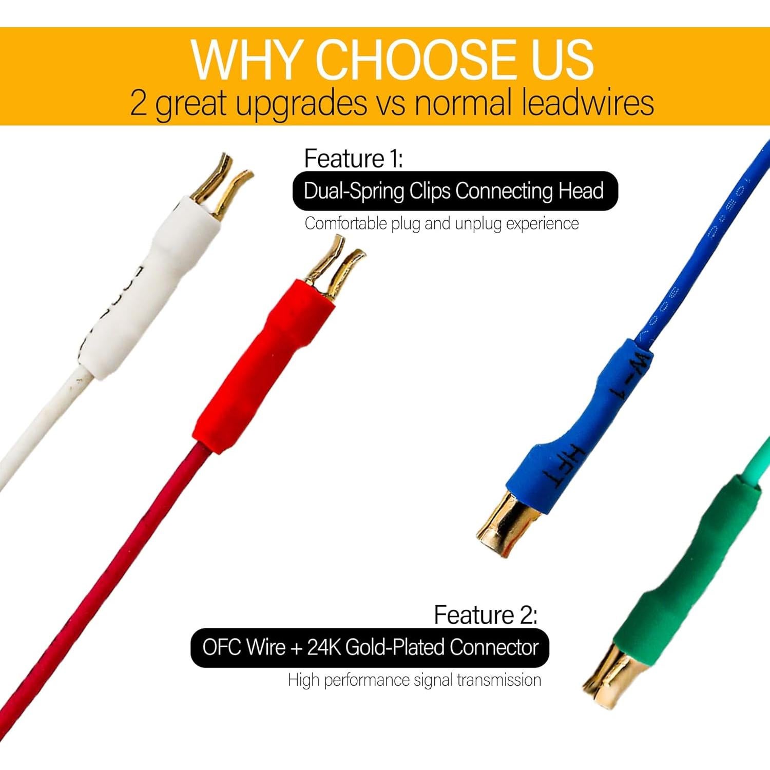 Cables de Alambre para Tocadiscos Zentect 4 Piezas 50mm OFC