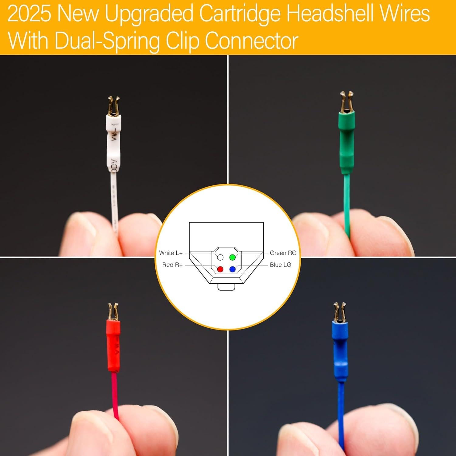 Cables de Alambre para Tocadiscos Zentect 4 Piezas 50mm OFC