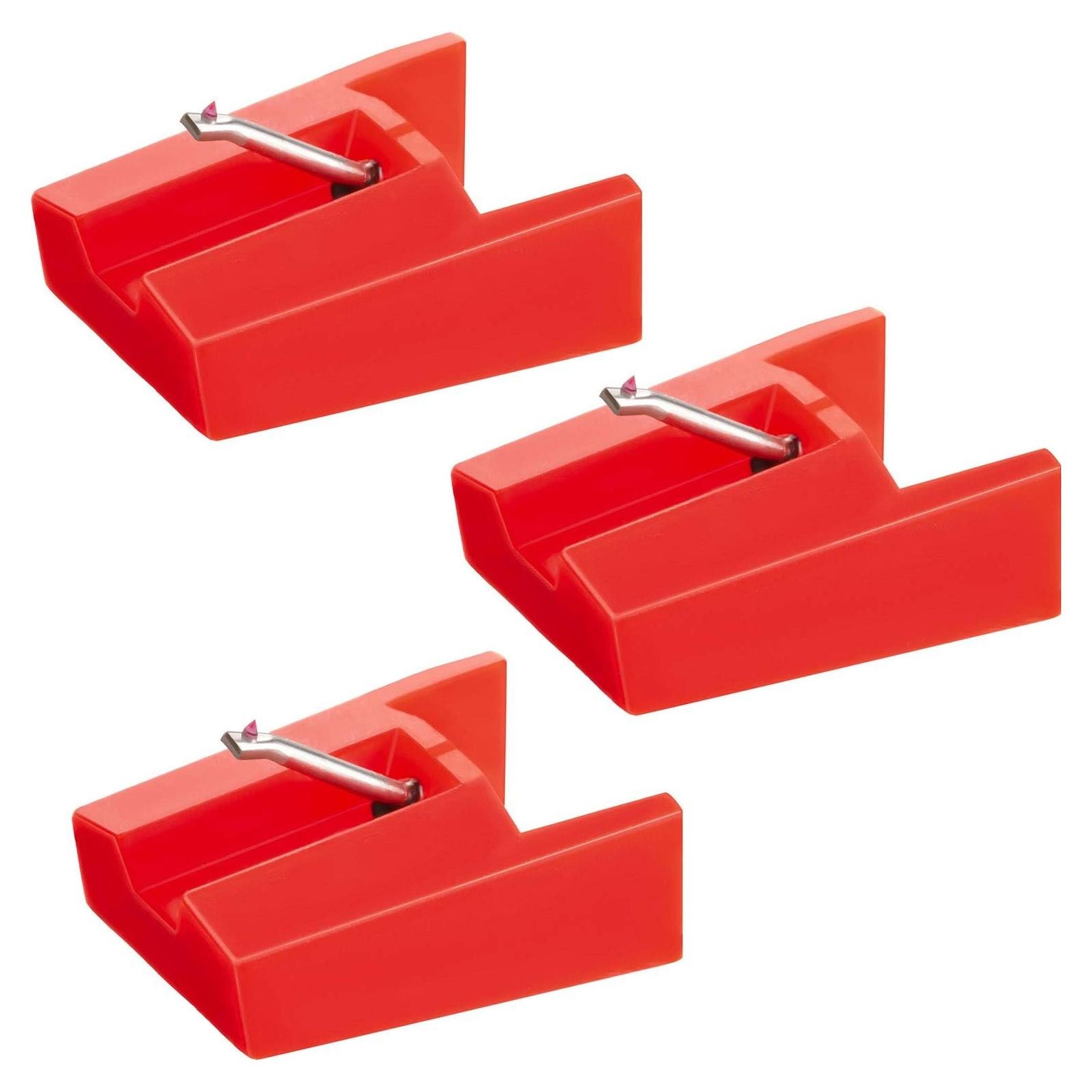 Paquete de 3 agujas de repuesto para tocadiscos ION y CR