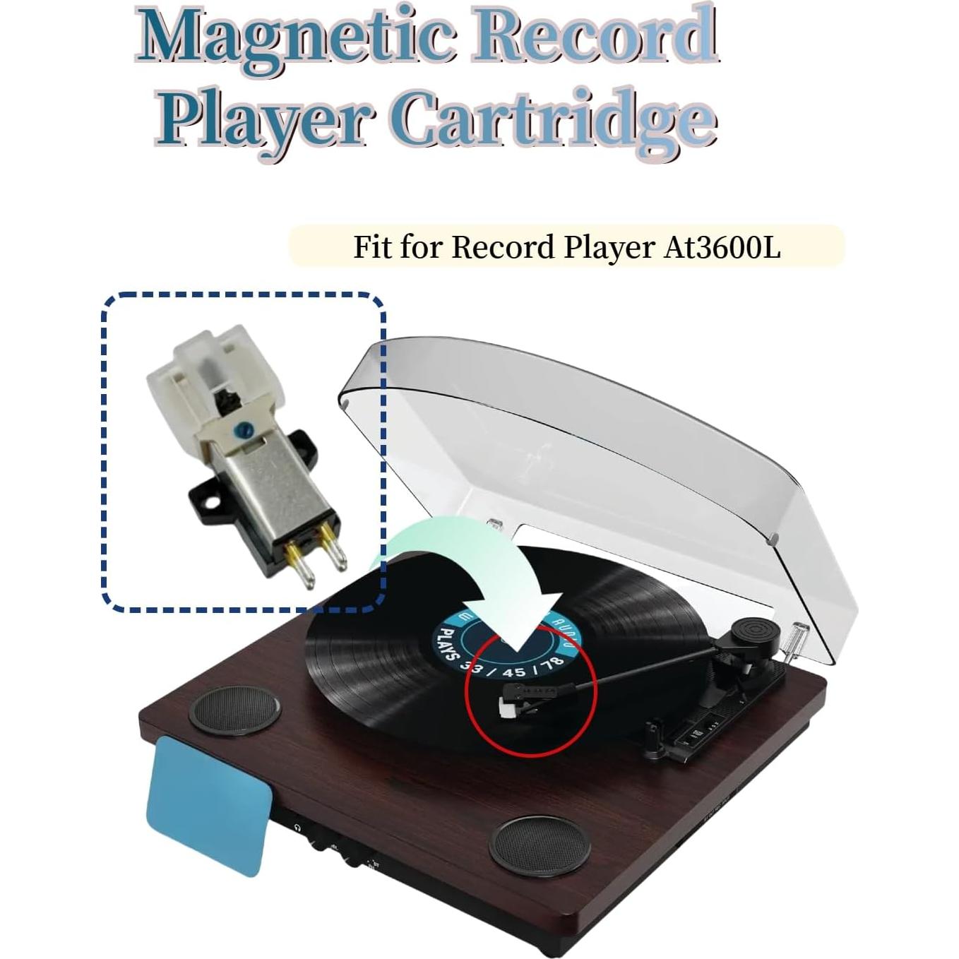 Cartucho de Fonógrafo AT3600L - 2 Pcs, Sonido Puro