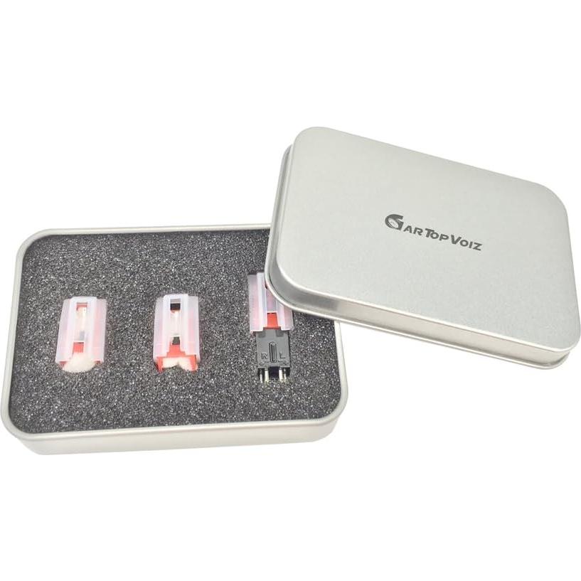 Cartucho de Reemplazo Gartopvoiz con 3 Agujas Cerámicas para Tocadiscos