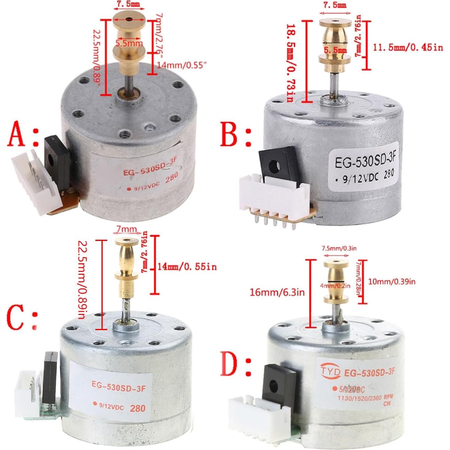 Motor para Tocadiscos Nawwgy EG530SD-3F 3 Velocidades Ajustable