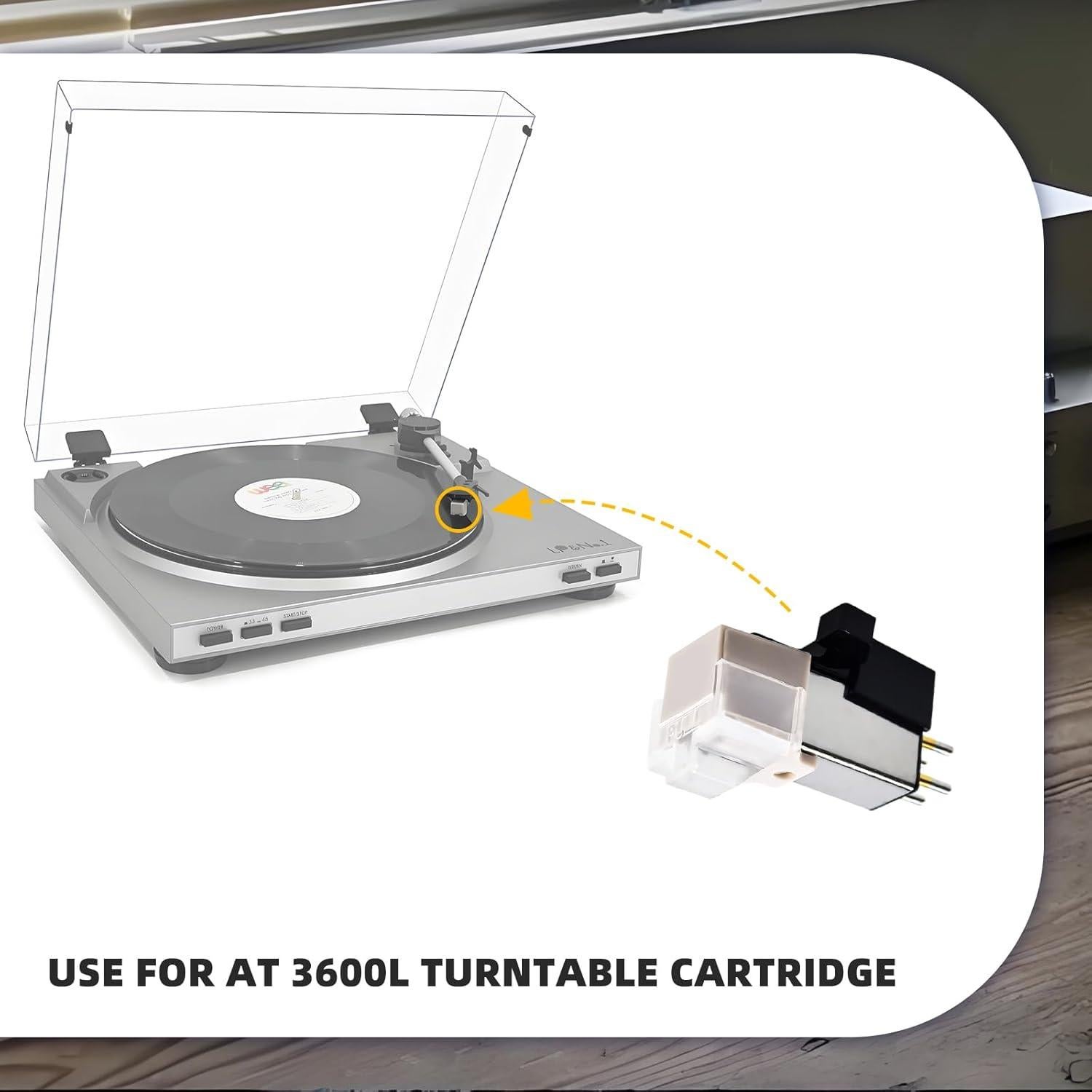 Cartucho de imán móvil AT-3600L MM para tocadiscos - Reemplazo de aguja