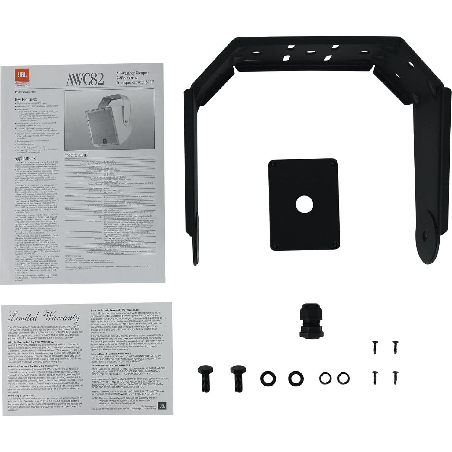 Altavoz Pasivo JBL AWC82 250W Resistente al Clima - Negro