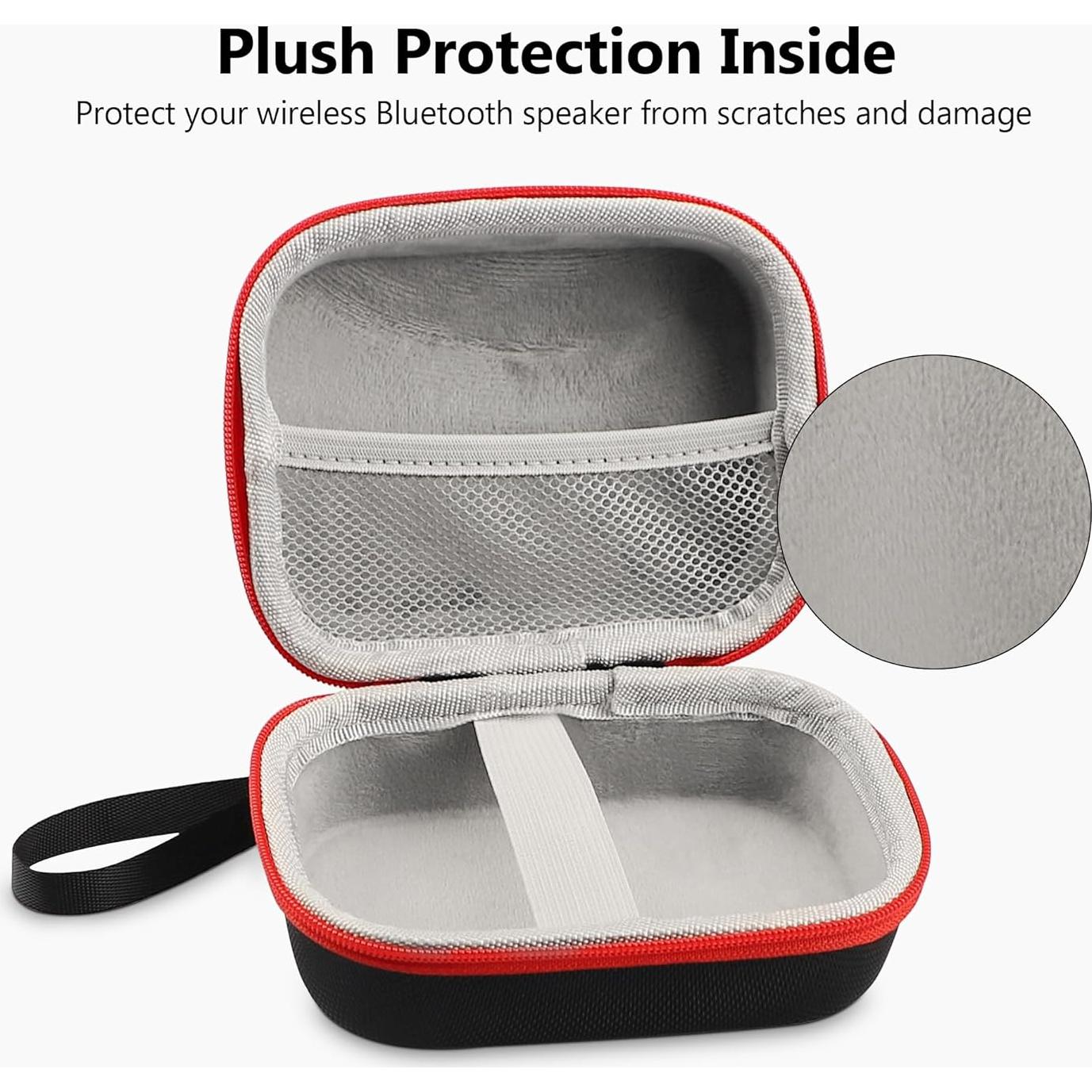 Funda Dura EVA para Altavoz JBL Go 3 / Go 3 Eco - Negro y Rojo