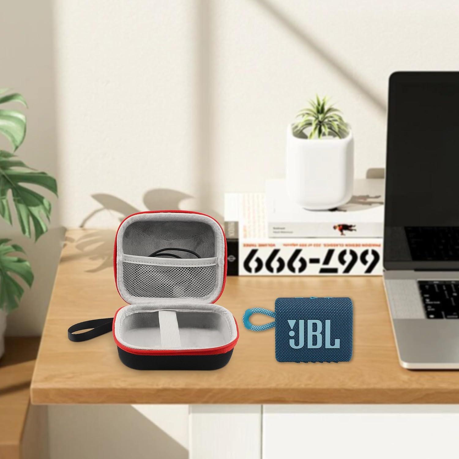 Funda Dura EVA para Altavoz JBL Go 3 / Go 3 Eco - Negro y Rojo