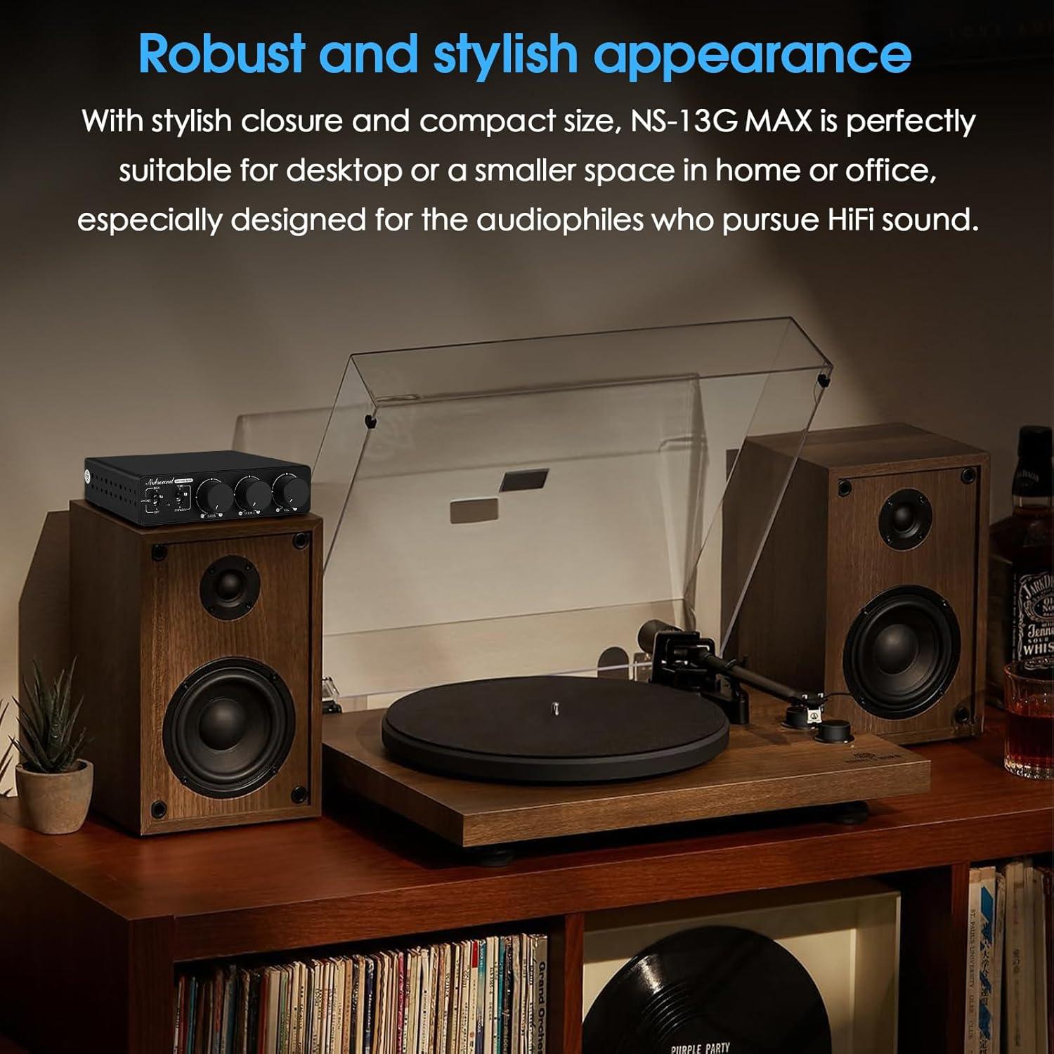 Amplificador Estéreo Douk Audio NS-13G MAX 600W HiFi Phono