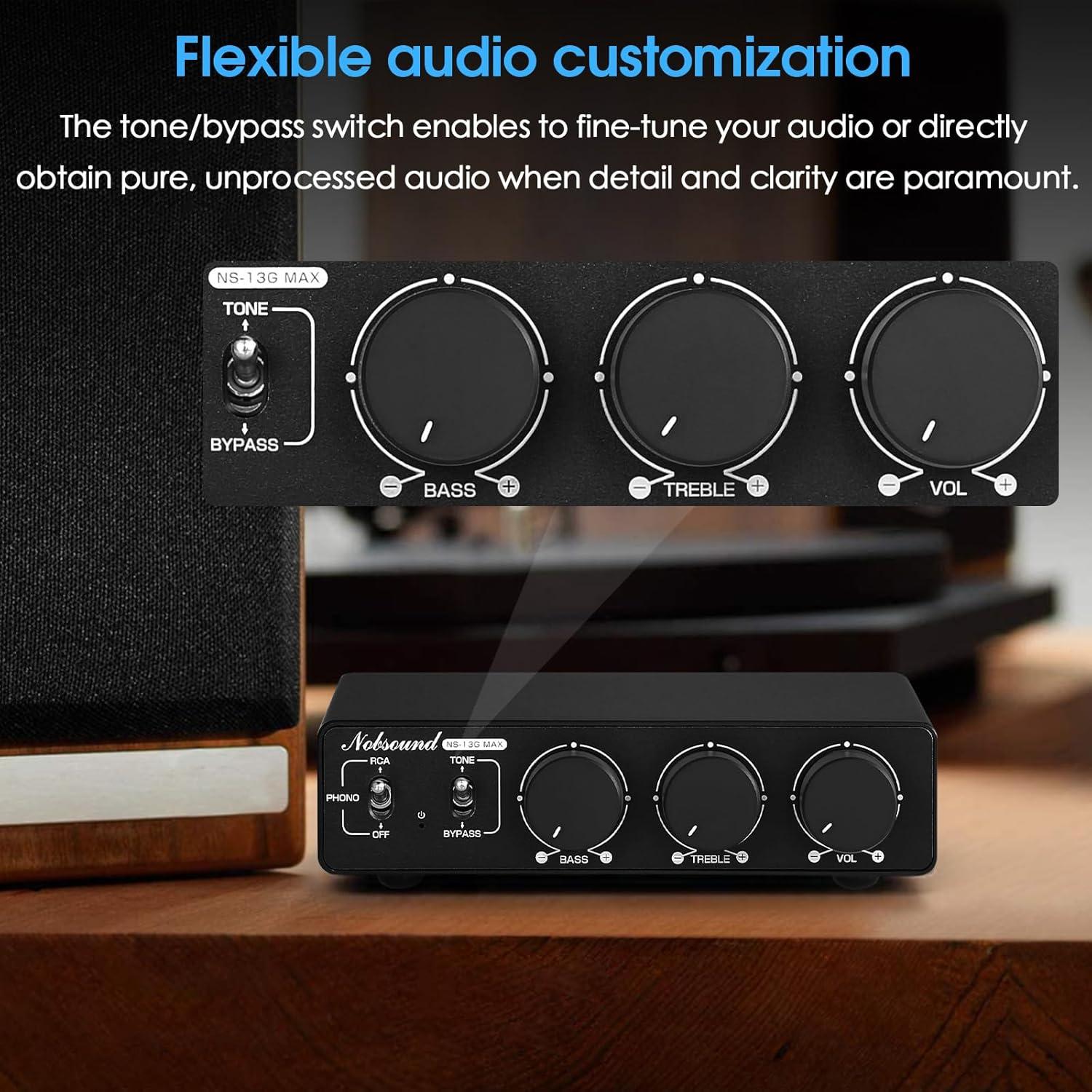 Amplificador Estéreo Douk Audio NS-13G MAX 600W HiFi Phono