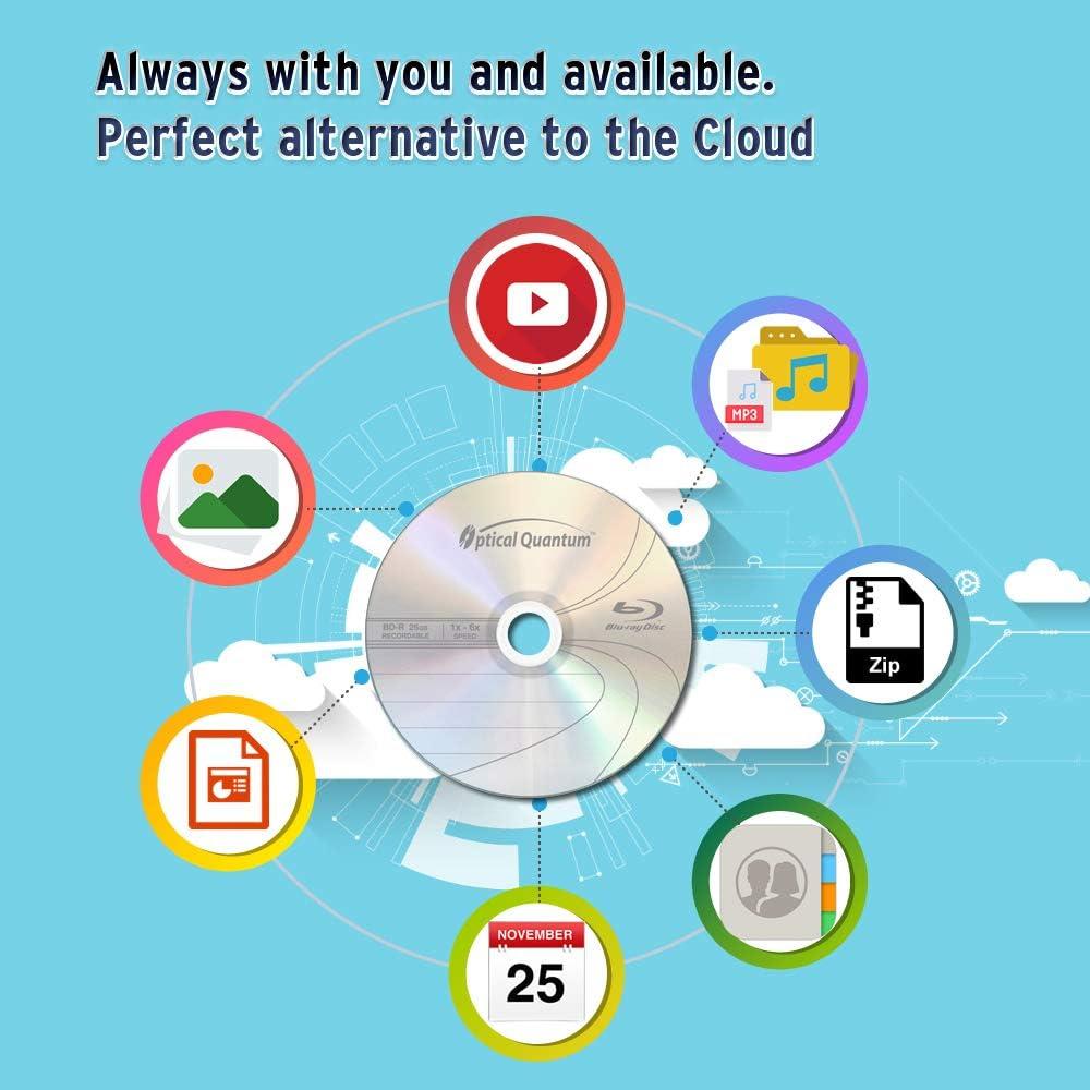 Discos Blu-Ray Grabables Optical Quantum OQBDR06LT-50 25GB 50 Unidades