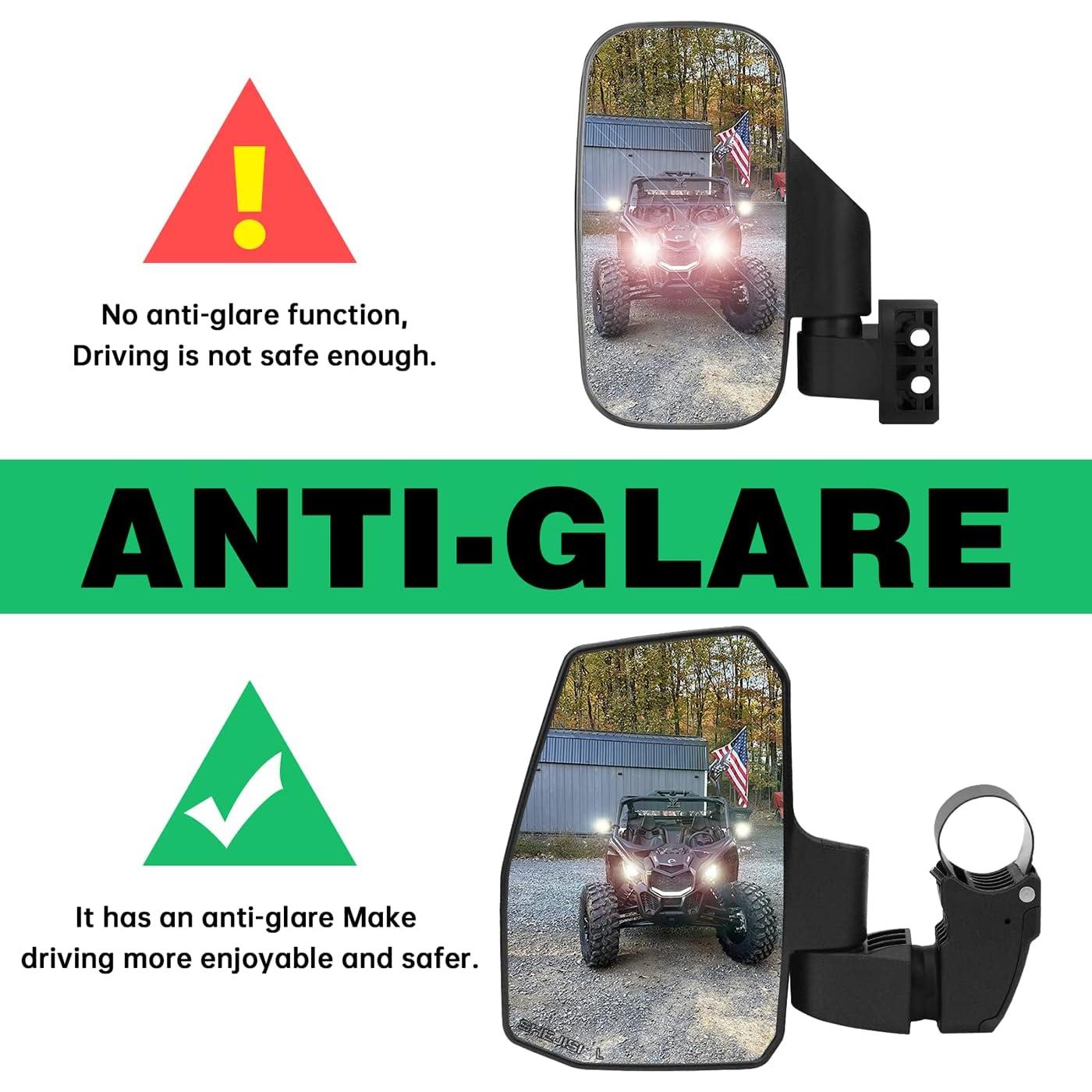 Espejos Laterales UTV SHEJISI RH, Ajuste Automático, 21.6x13.5 cm