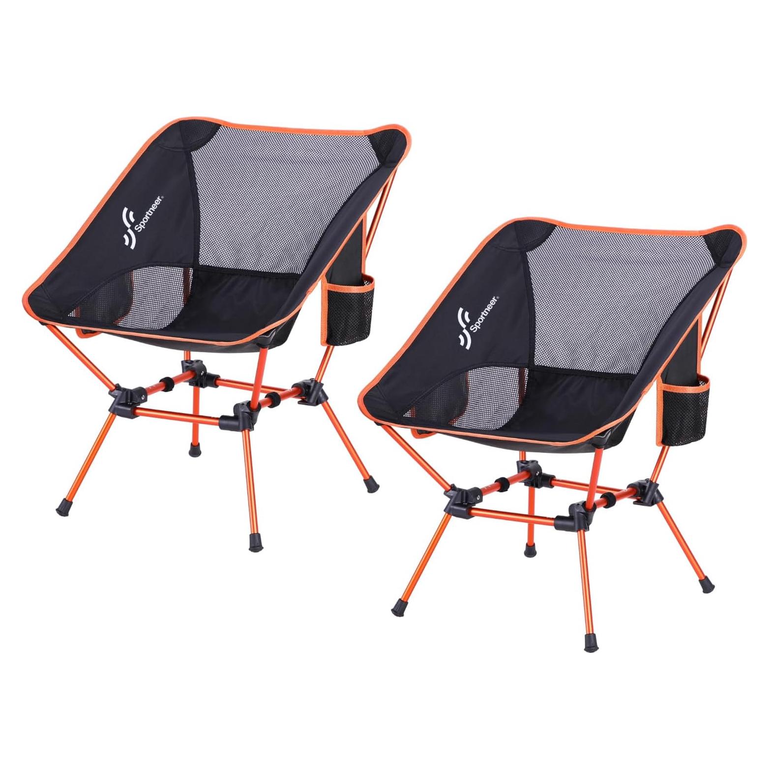 Silla de Camping Sportneer Plegable 0,91 kg Naranja 2 Paquete