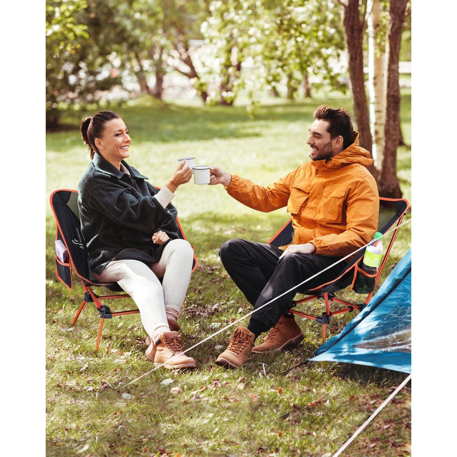 Silla de Camping Sportneer Plegable 0,91 kg Naranja 2 Paquete