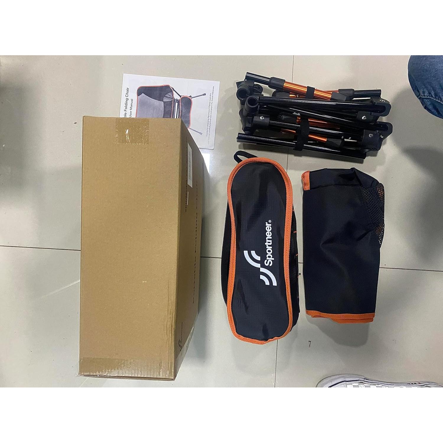 Silla de Camping Sportneer Plegable 0,91 kg Naranja 2 Paquete