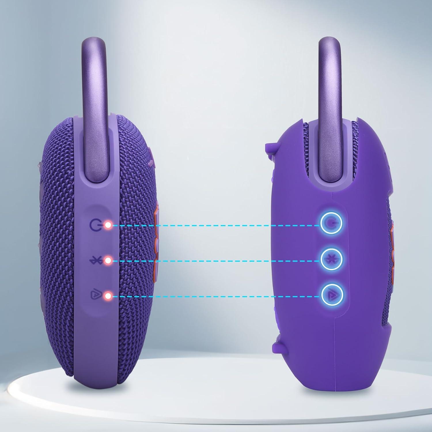 Funda de Silicona y Dura Lebakort para JBL Clip 5 y 4