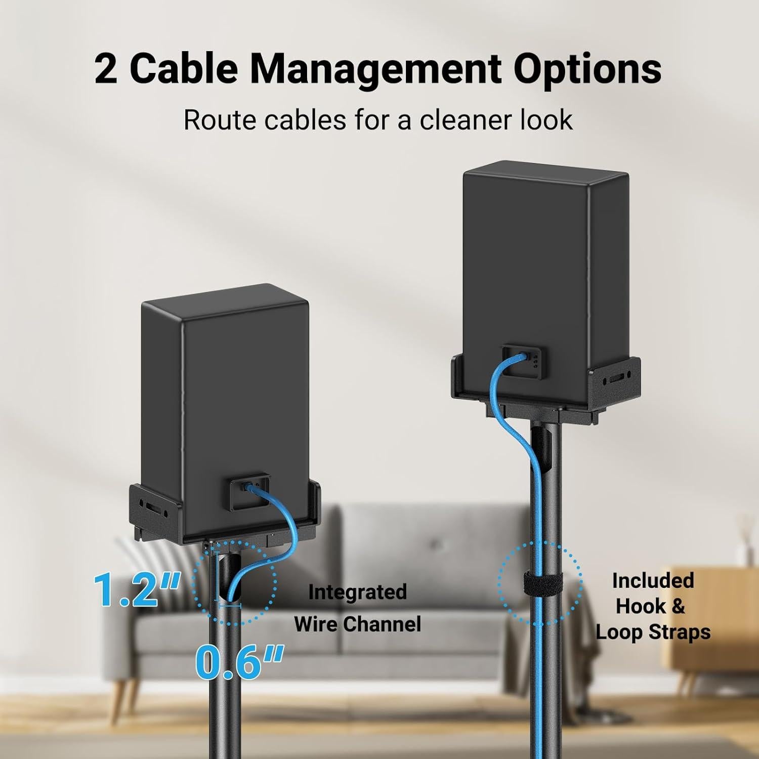 Soportes Universales para Altavoces PERLESMITH PSSS2 - Altura Ajustable 84.8 a 114.6 cm, 4.99 kg