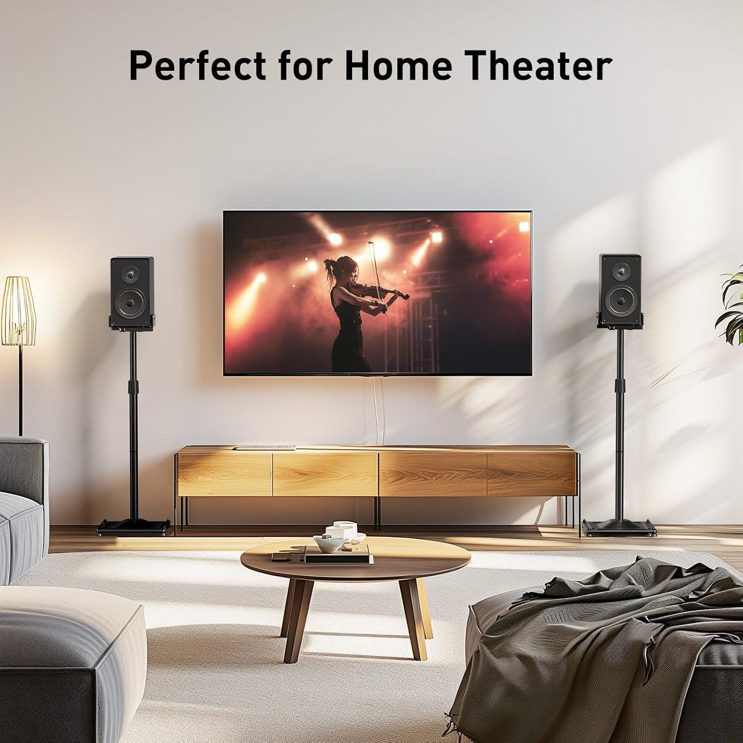 Soportes Universales para Altavoces PERLESMITH PSSS2 - Altura Ajustable 84.8 a 114.6 cm, 4.99 kg