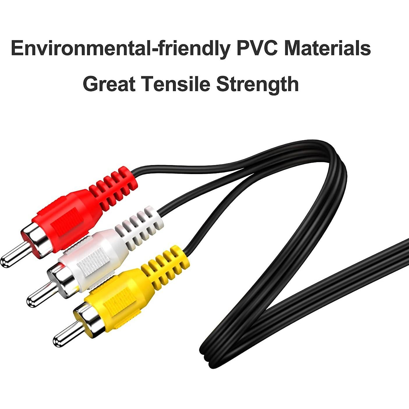 Cable AV 3.5mm a RCA HANGYAN 1.52m para TV y cámaras