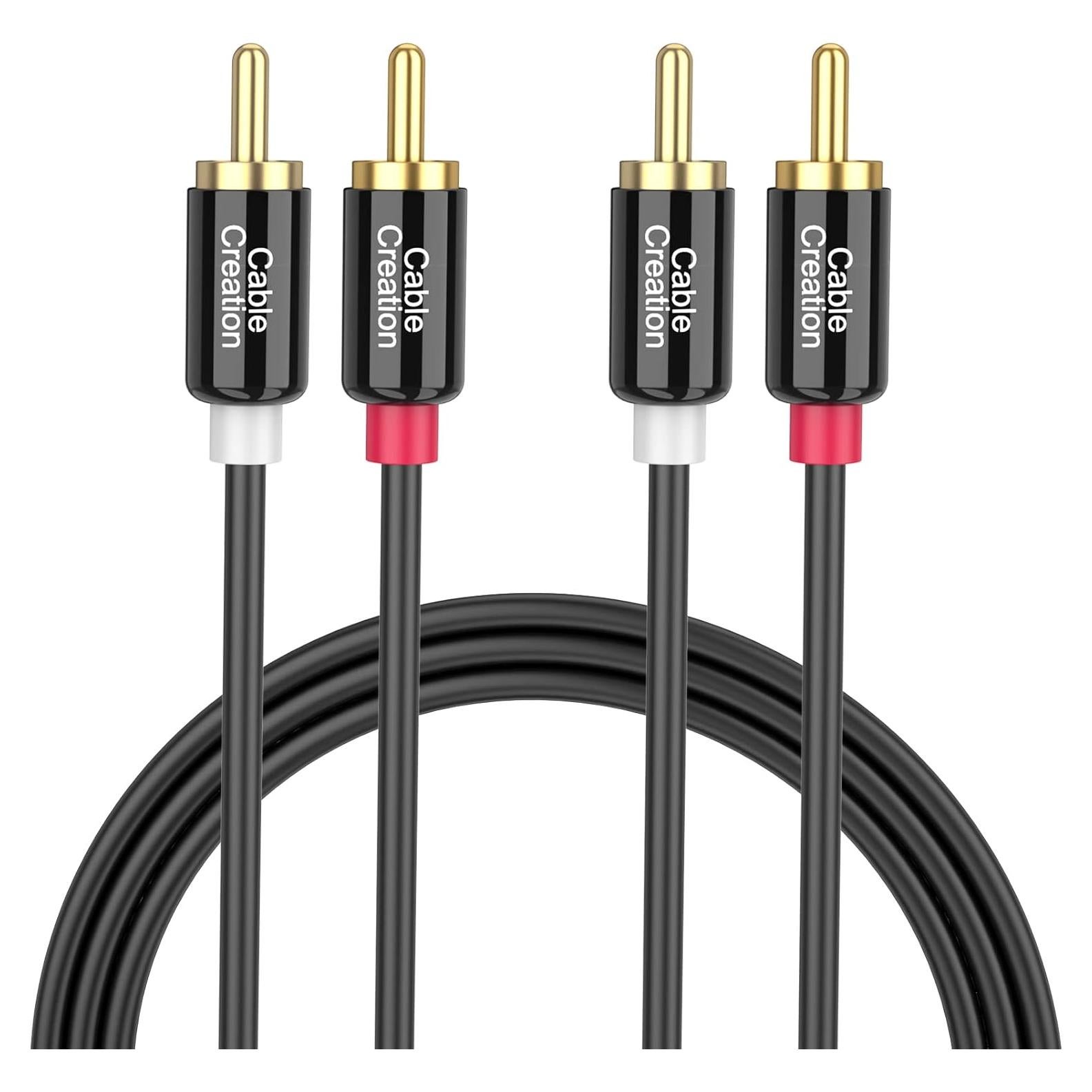 Cable RCA Estéreo 2RCA Macho a 2RCA 10 PIES CableCreation