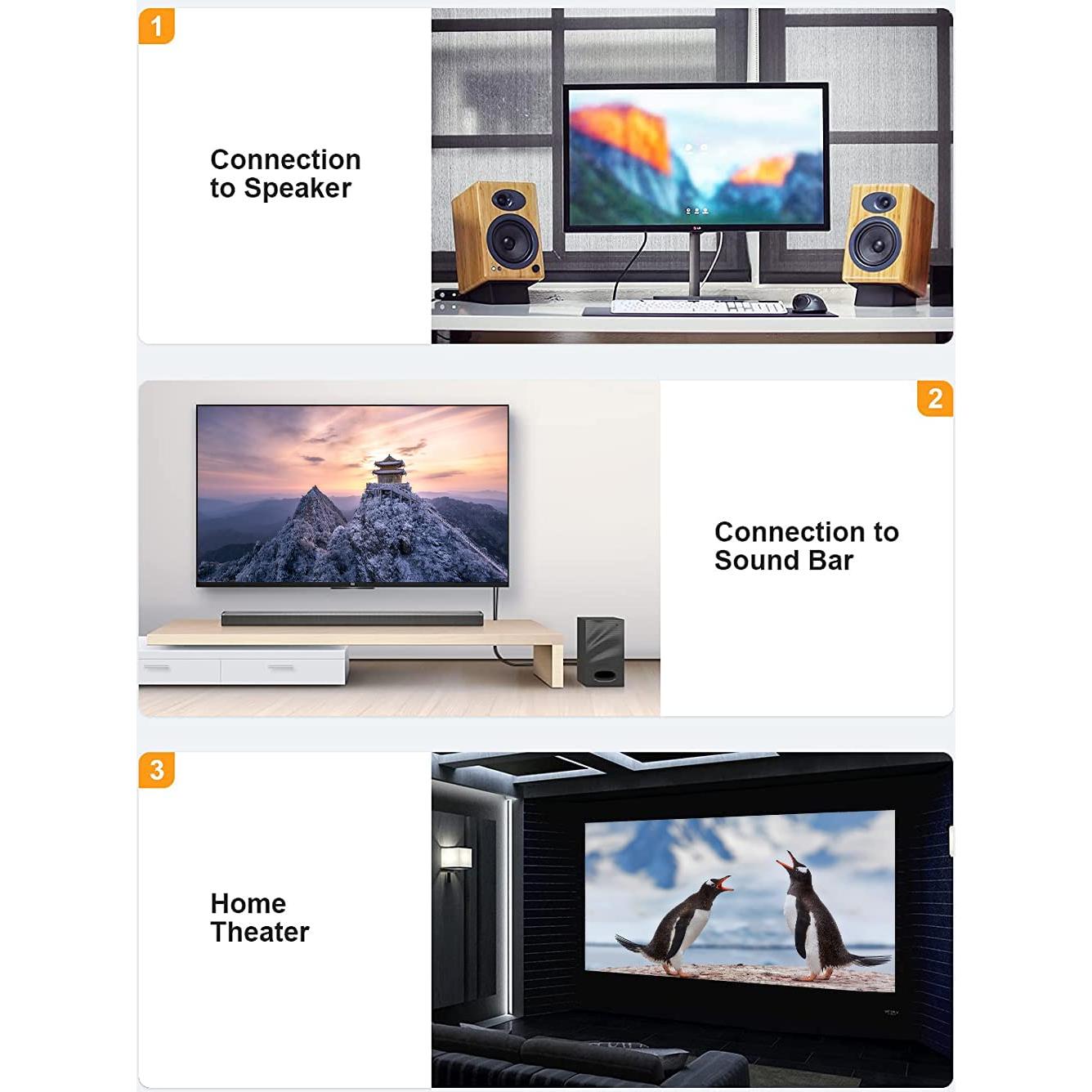 Cable RCA Estéreo 2RCA Macho a 2RCA 10 PIES CableCreation