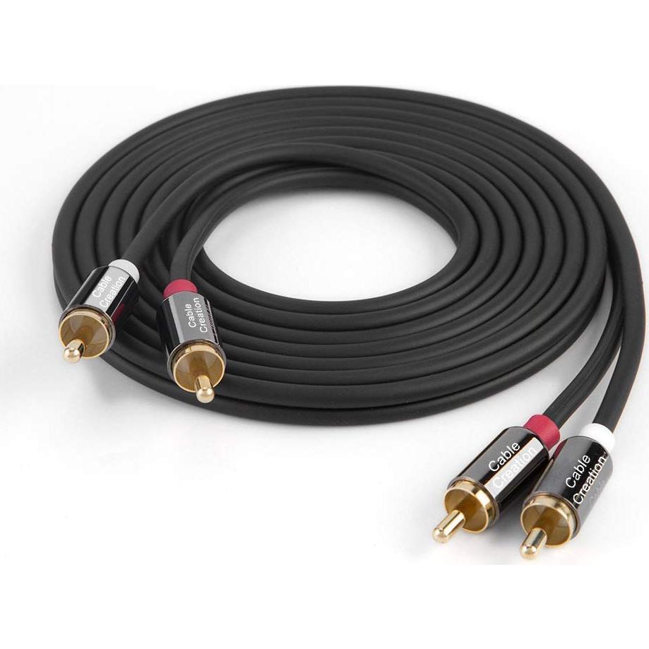 Cable RCA Estéreo 2RCA Macho a 2RCA 10 PIES CableCreation