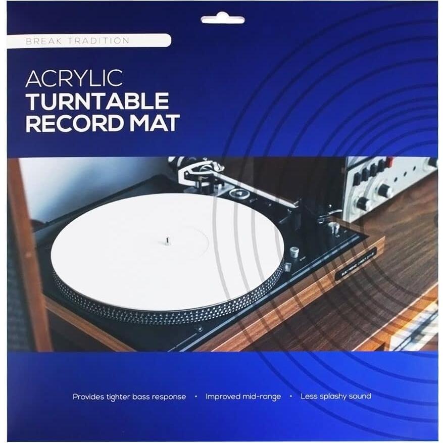 Alfombrilla de Acrílico Break Tradition para Tocadiscos Blanco - Mejora Sonido